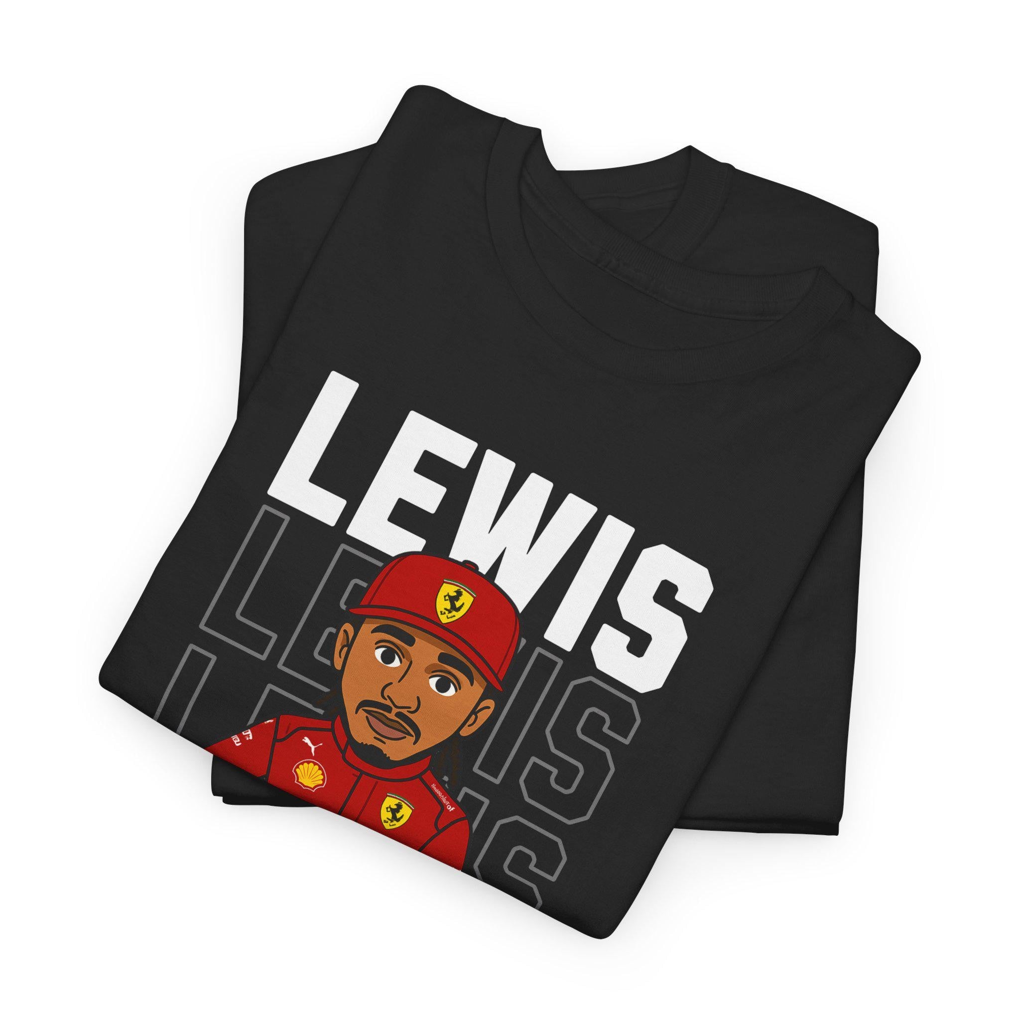 Lewis Hamilton T-Shirt | The GOAT F1 Tee | Funny Cartoon Formula 1 Gift for Fans | F1 Racing Fan Merch | Motorsport Shirt