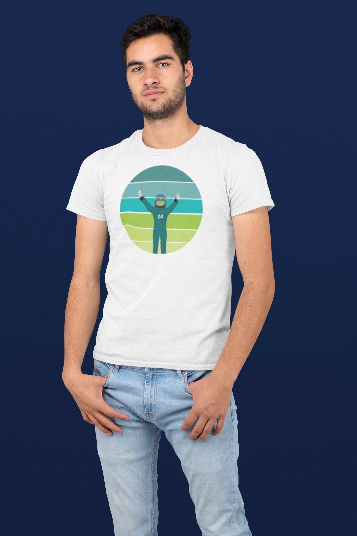 Vintage Style F1 Driver Multiple Colours T-Shirt - Comfortable and Stylish Shirt for Men and Women- Aston Martin Gift ,Fernando Alonso fan