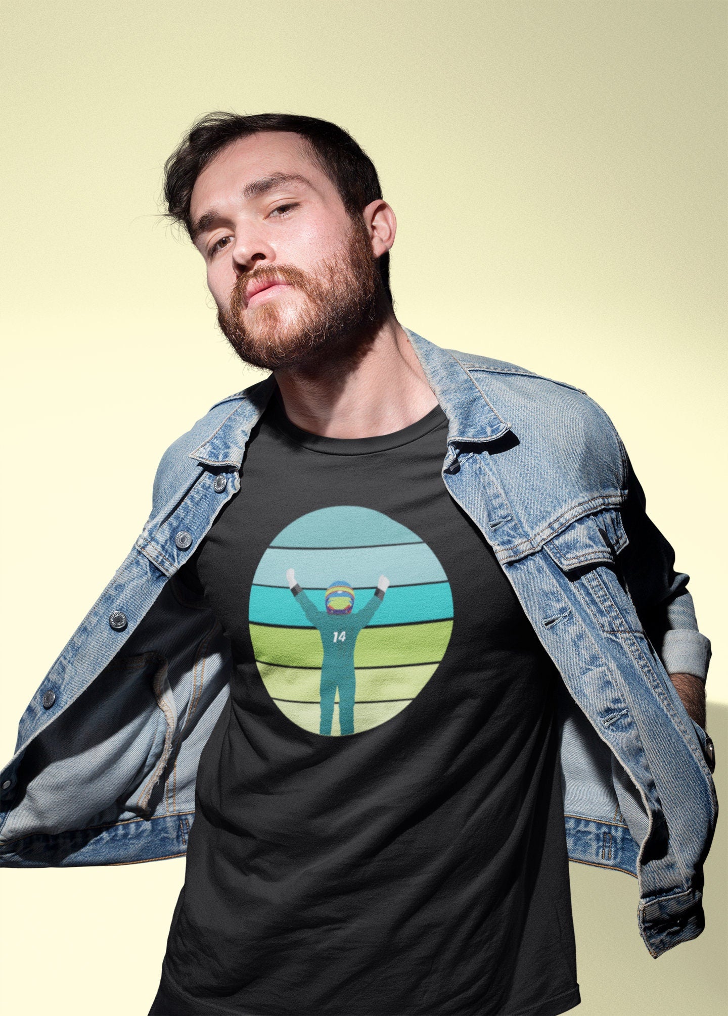 Vintage Style F1 Driver Multiple Colours T-Shirt - Comfortable and Stylish Shirt for Men and Women- Aston Martin Gift ,Fernando Alonso fan