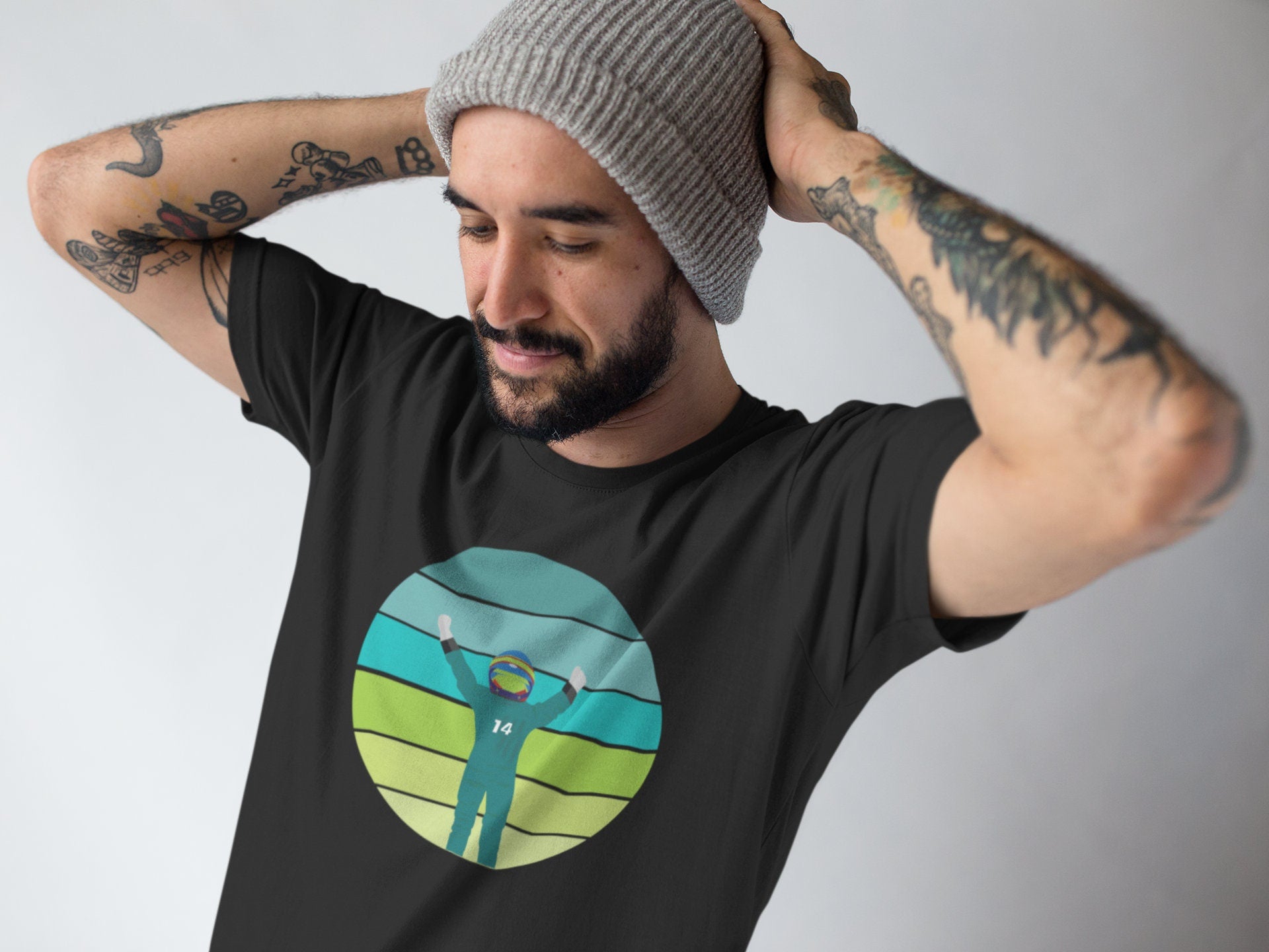 Vintage Style F1 Driver Multiple Colours T-Shirt - Comfortable and Stylish Shirt for Men and Women- Aston Martin Gift ,Fernando Alonso fan
