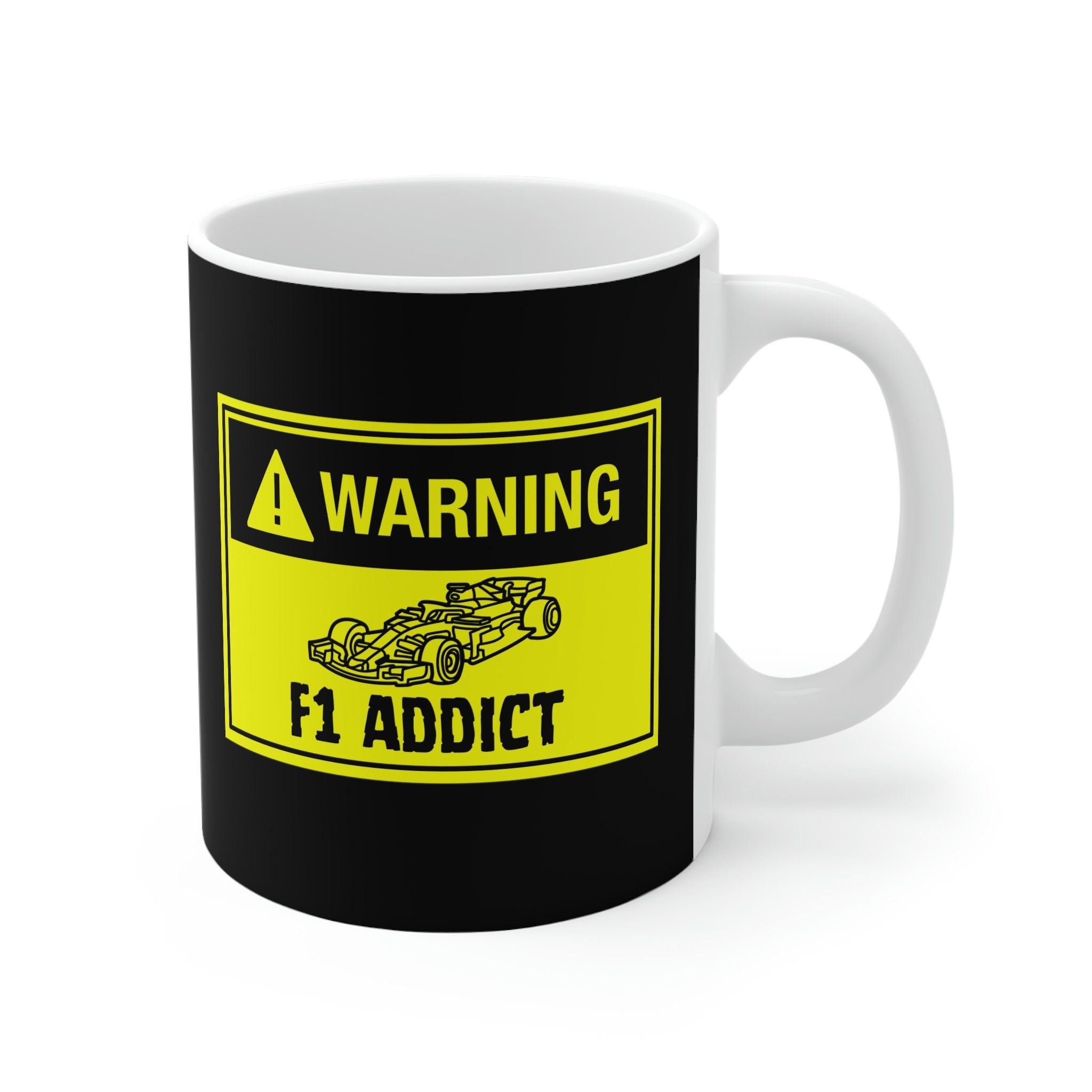 Warning F1 Mug Gift for Formula One Fanatics and Addicts, Motor Sports Fans, Unique Motorsport Gift , Funny Coffee Mug F1 Merch
