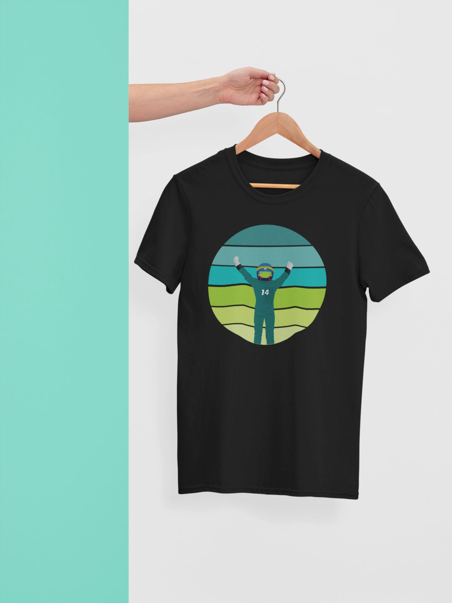 Vintage Style F1 Driver Multiple Colours T-Shirt - Comfortable and Stylish Shirt for Men and Women- Aston Martin Gift ,Fernando Alonso fan