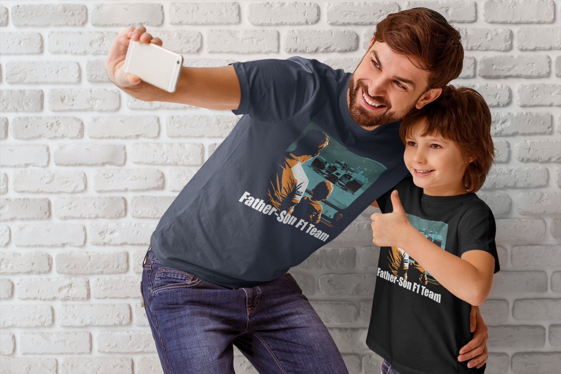 Kids Formula One Team T-Shirt: Father-Son F1 Team Matching Shirts for the Ultimate Team Bonding. Perfect Gift for Father's Day