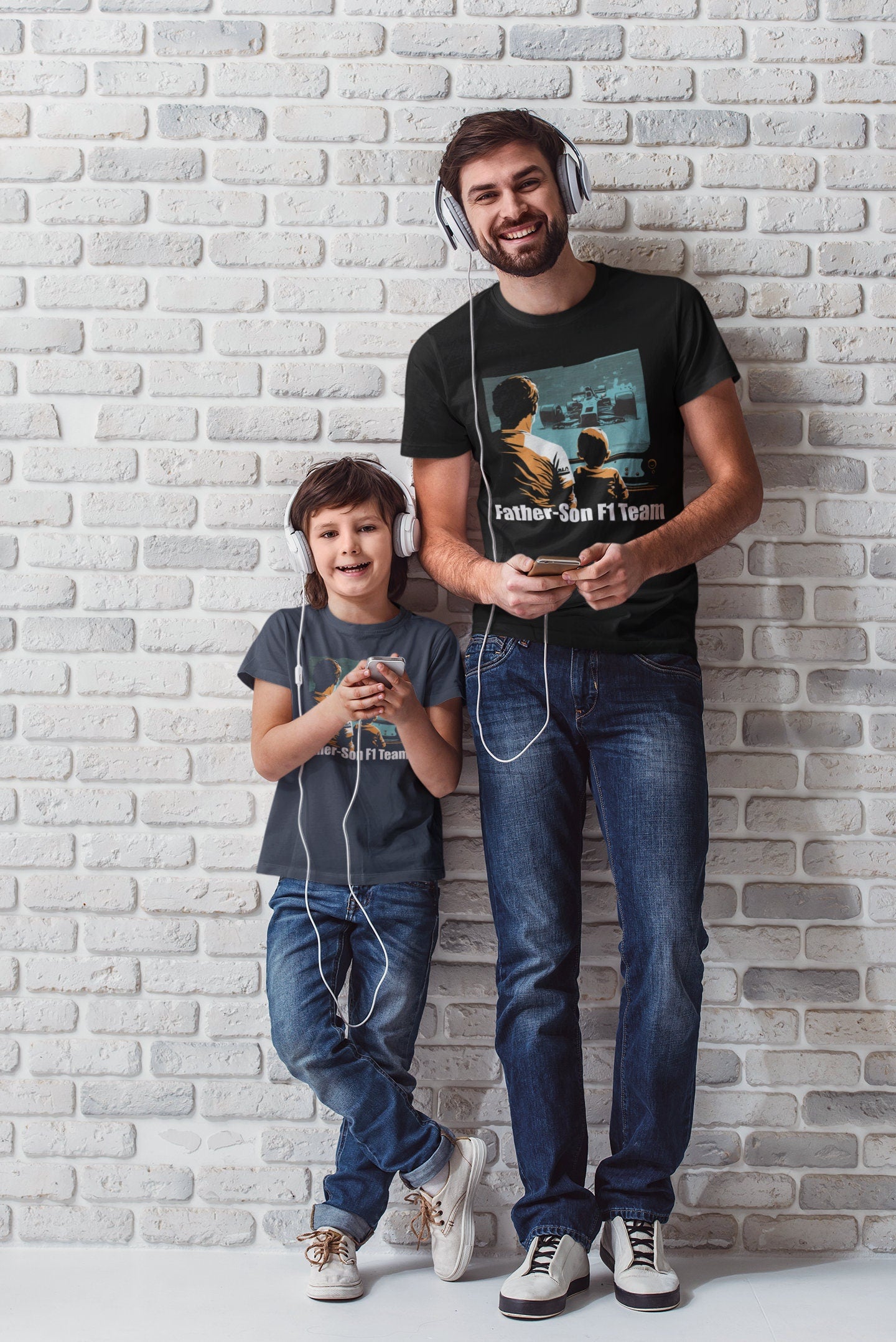 Kids Formula One Team T-Shirt: Father-Son F1 Team Matching Shirts for the Ultimate Team Bonding. Perfect Gift for Father's Day