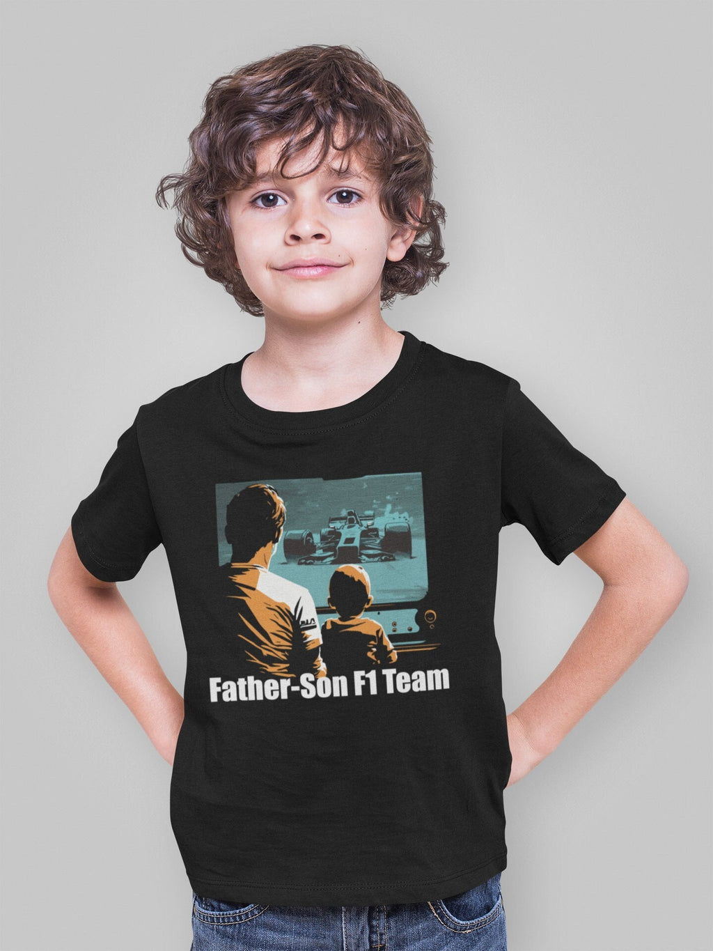 Kids Formula One Team T-Shirt: Father-Son F1 Team Matching Shirts for the Ultimate Team Bonding. Perfect Gift for Father's Day