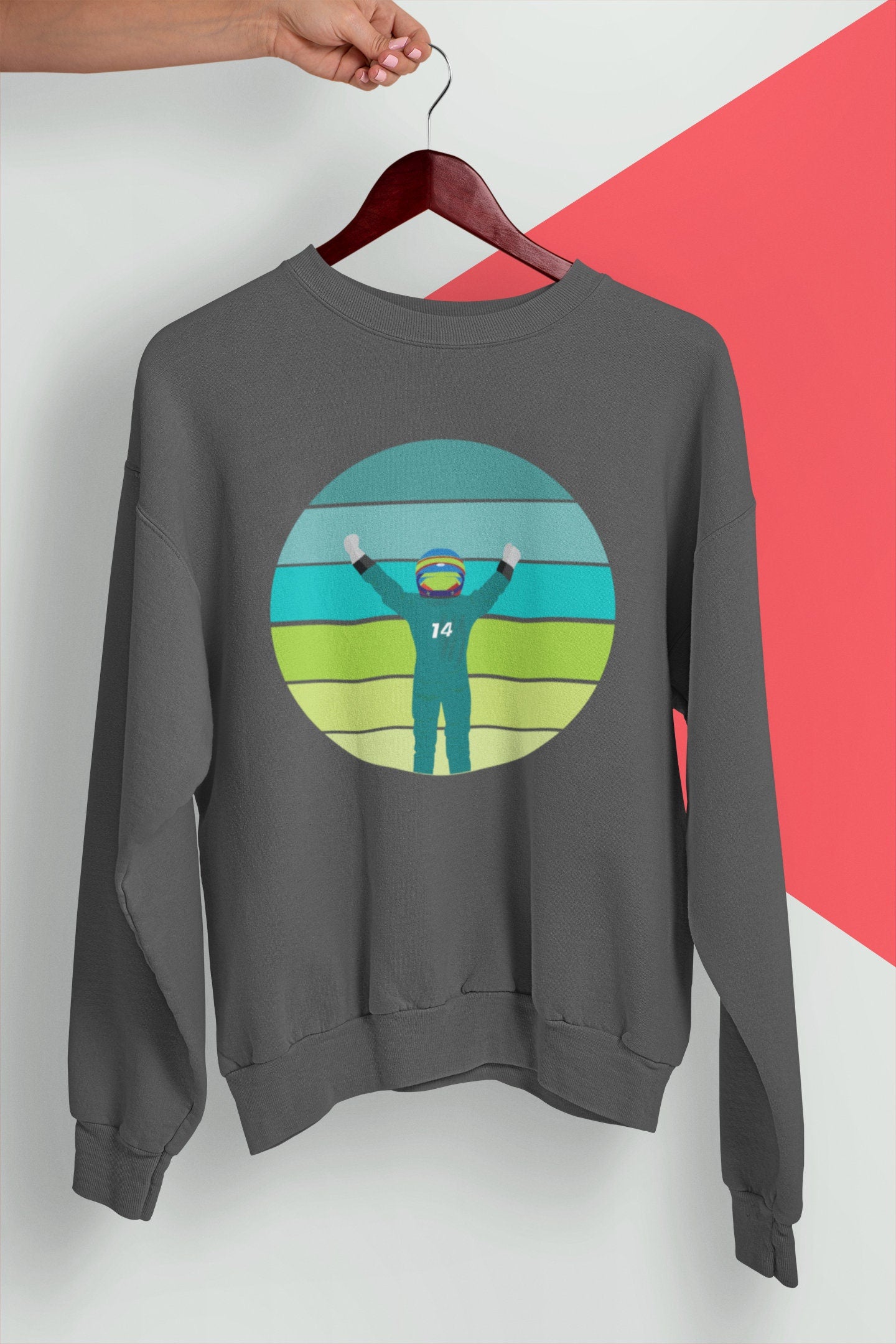 Fernando Alonso Sweatshirt: Vintage Unisex F1 Jumper for Formula 1 fans.
