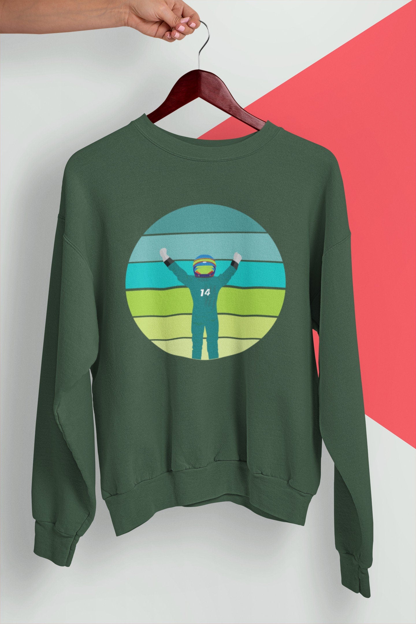 Fernando Alonso Sweatshirt: Vintage Unisex F1 Jumper for Formula 1 fans.
