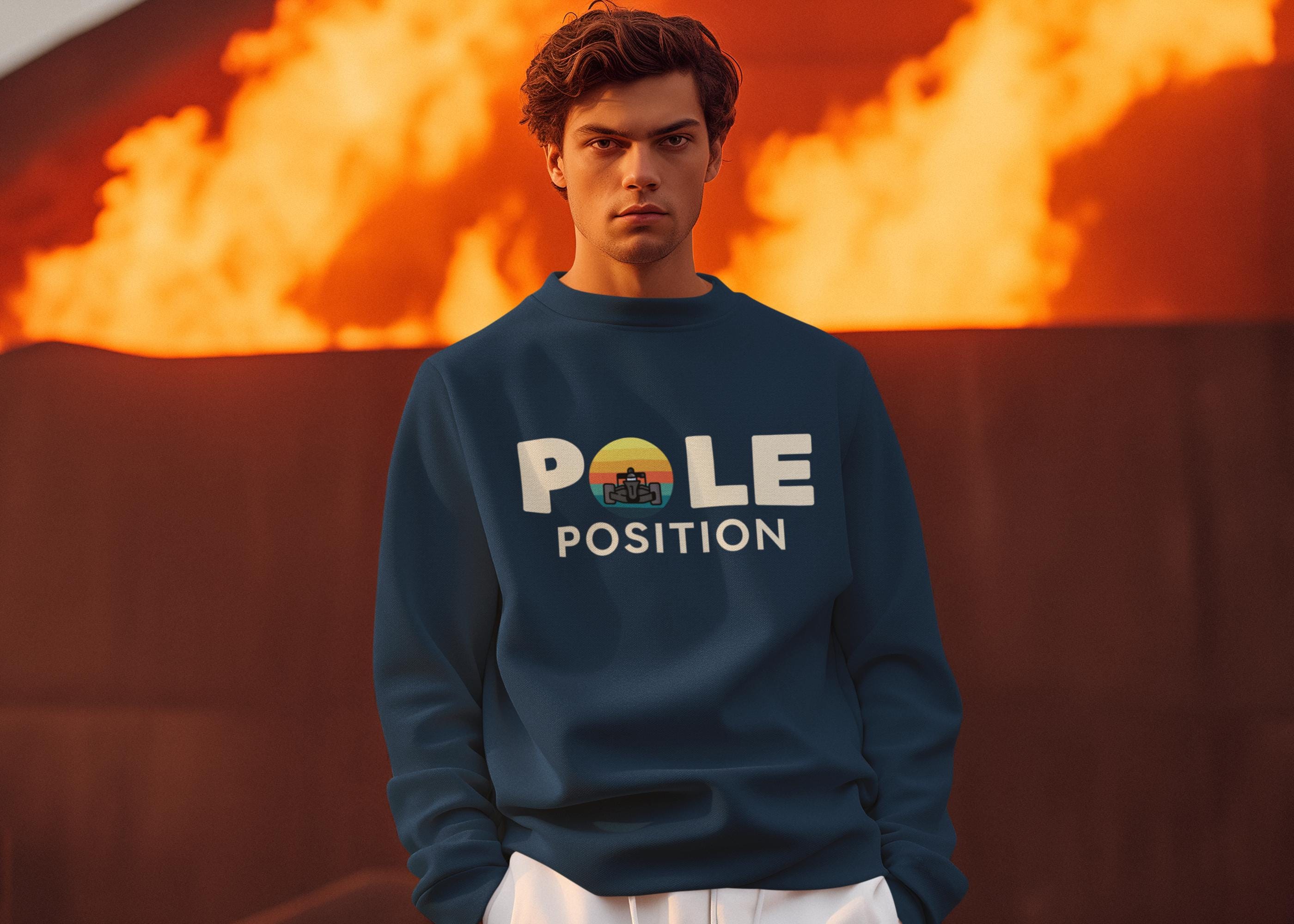 Formula 1 Sweatshirt, F1 Gift with Formula One Car Sunset Graphic- Vintage Style. Perfect for Formula 1 fans and enthusiasts. Unisex.