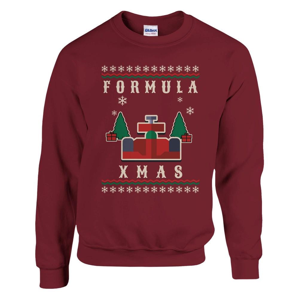 Christmas Jumper F1 Car Christmas Sweatshirt for Formula 1 Fans Christmas Gift Festive F1 XMAS Pullover