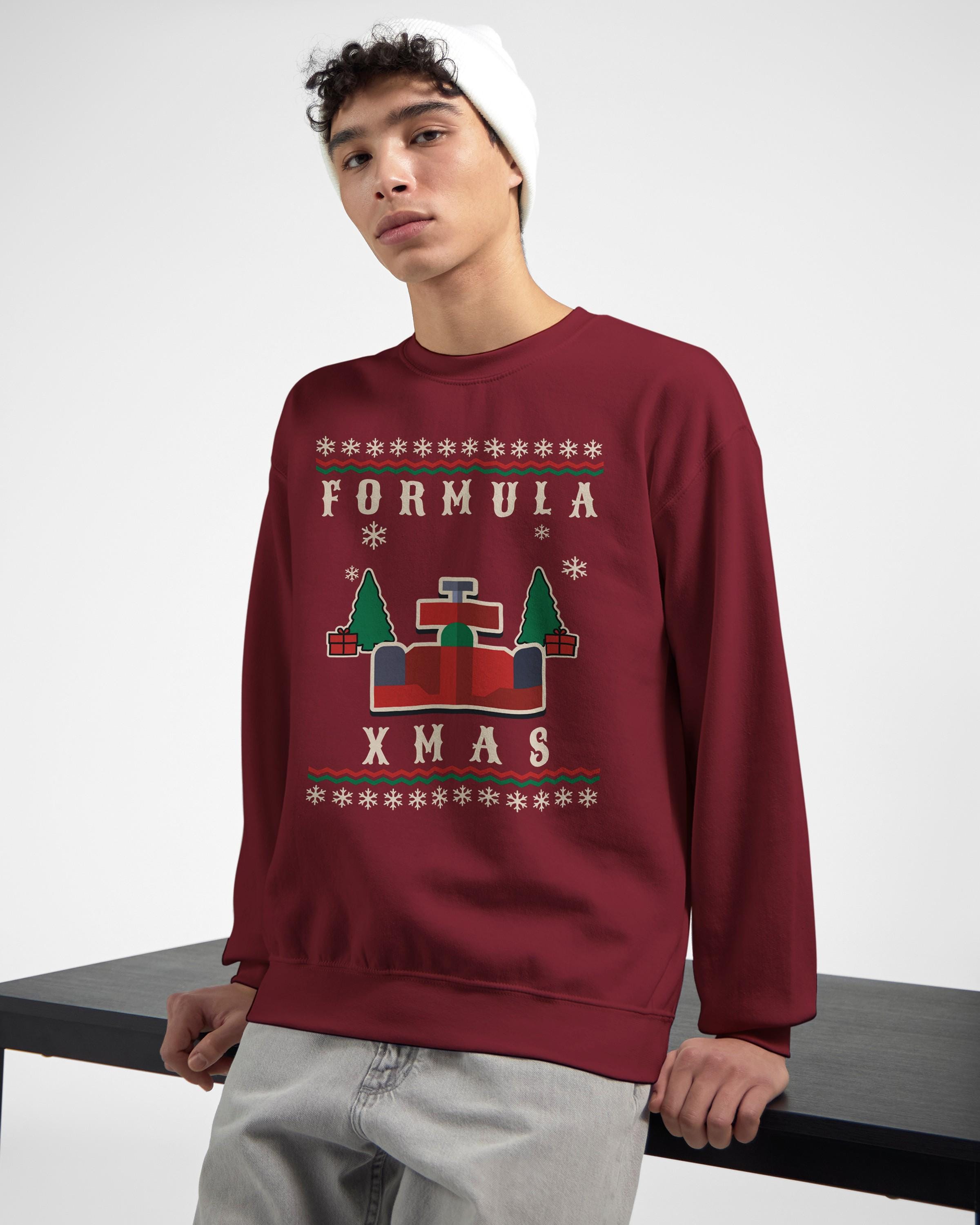 Christmas Jumper F1 Car Christmas Sweatshirt for Formula 1 Fans Christmas Gift Festive F1 XMAS Pullover