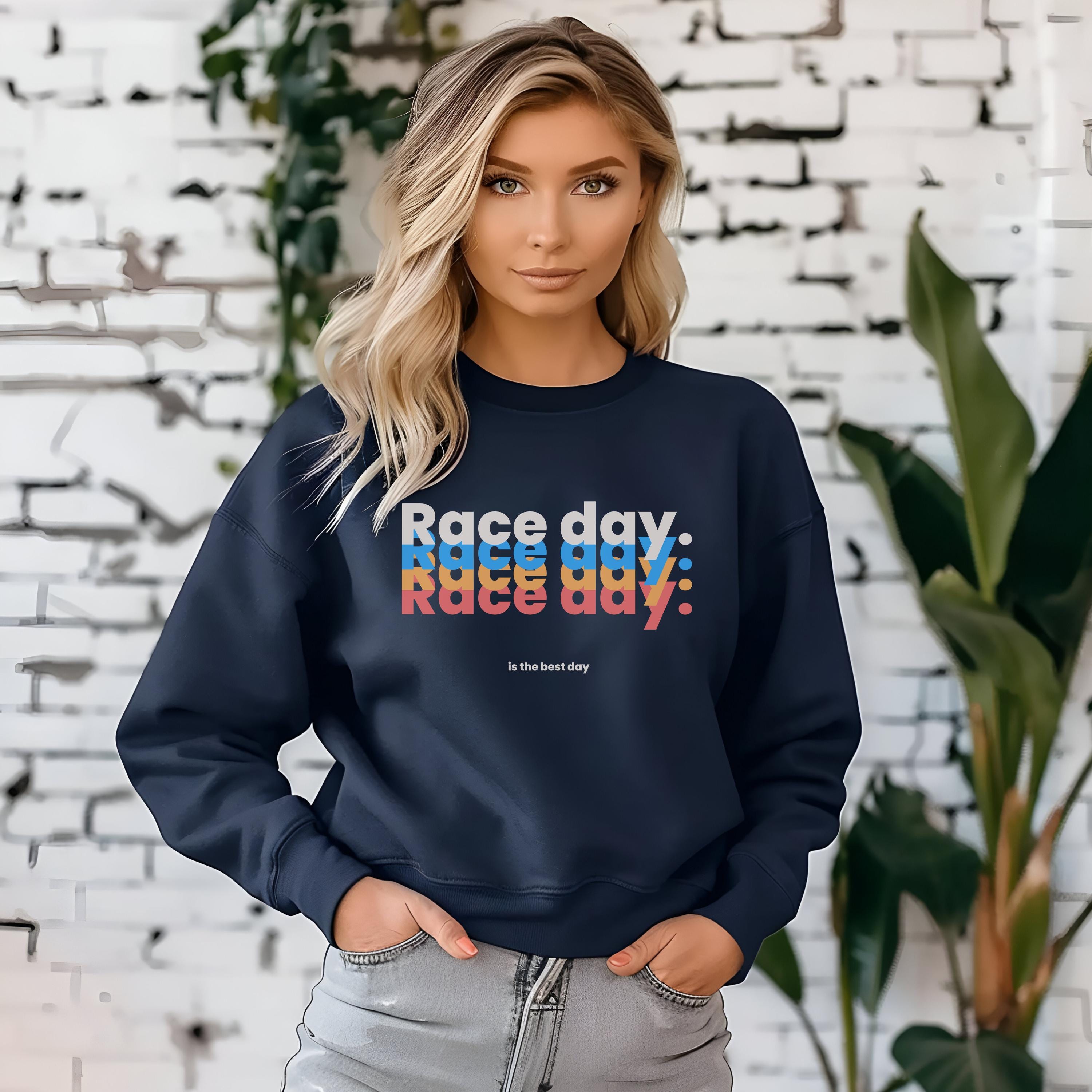 Race Day Graphic Sweatshirt - Colourful F1 Birthday Present Sweater for Men and Women - Unique Design - Multiple Sizes - Free Shipping