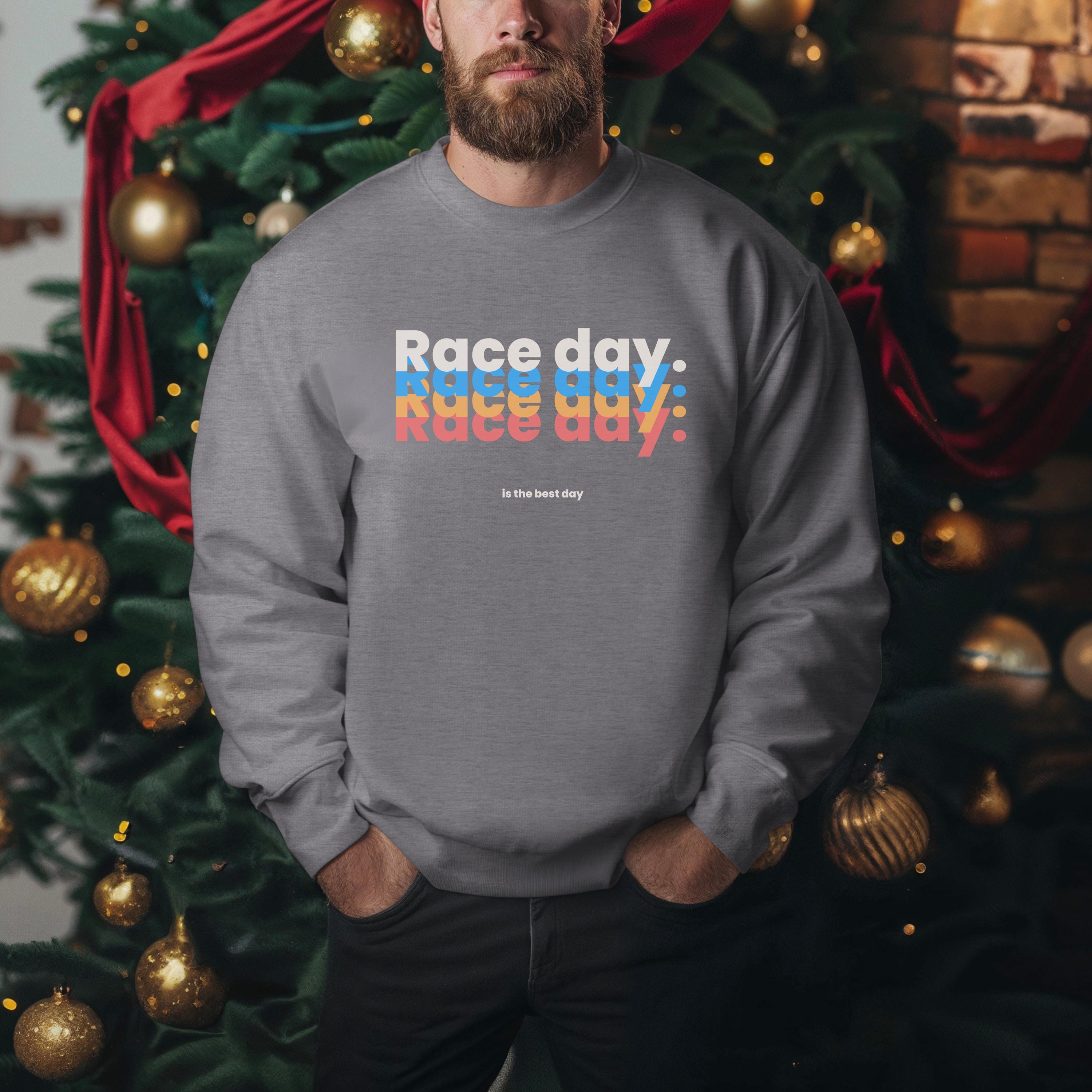 Race Day Graphic Sweatshirt - Colourful F1 Birthday Present Sweater for Men and Women - Unique Design - Multiple Sizes - Free Shipping
