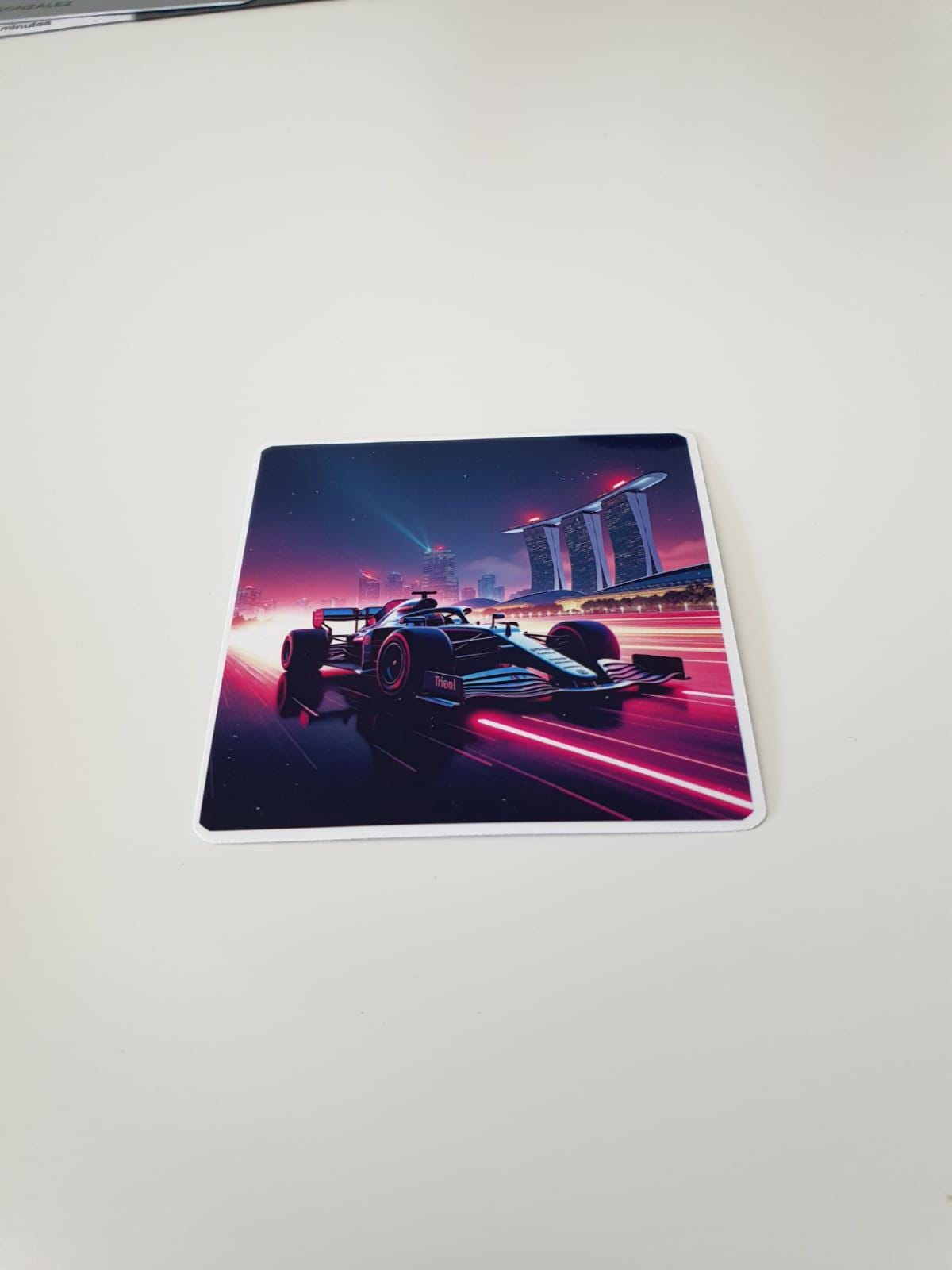 F1 Race Car Sticker: Motorsport Vinyl Decal, Grand Prix Art