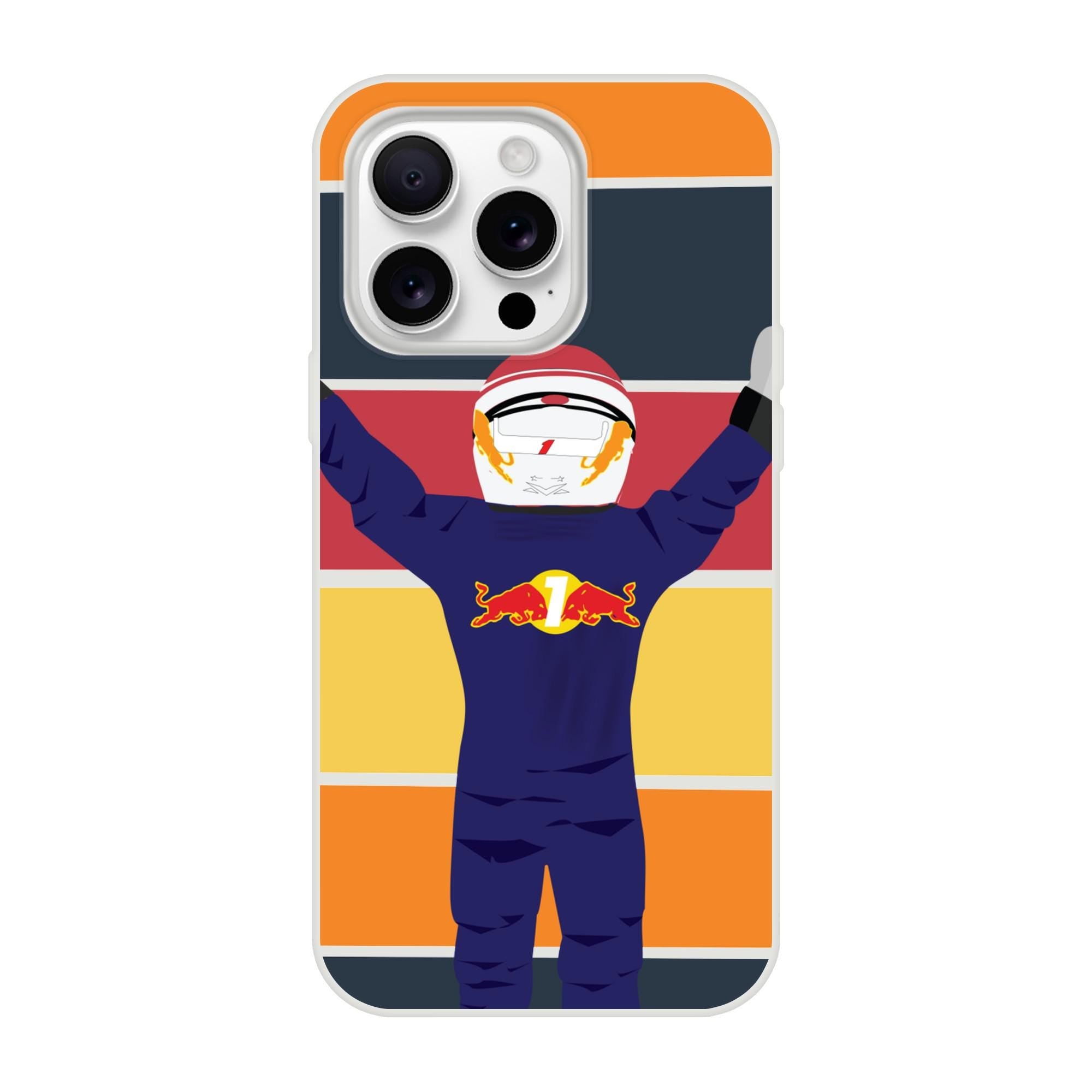 Funda transparente para Iphone F1 - Estilo vintage Max Verstappen y Red Bull Racing Fórmula 1 Regalo