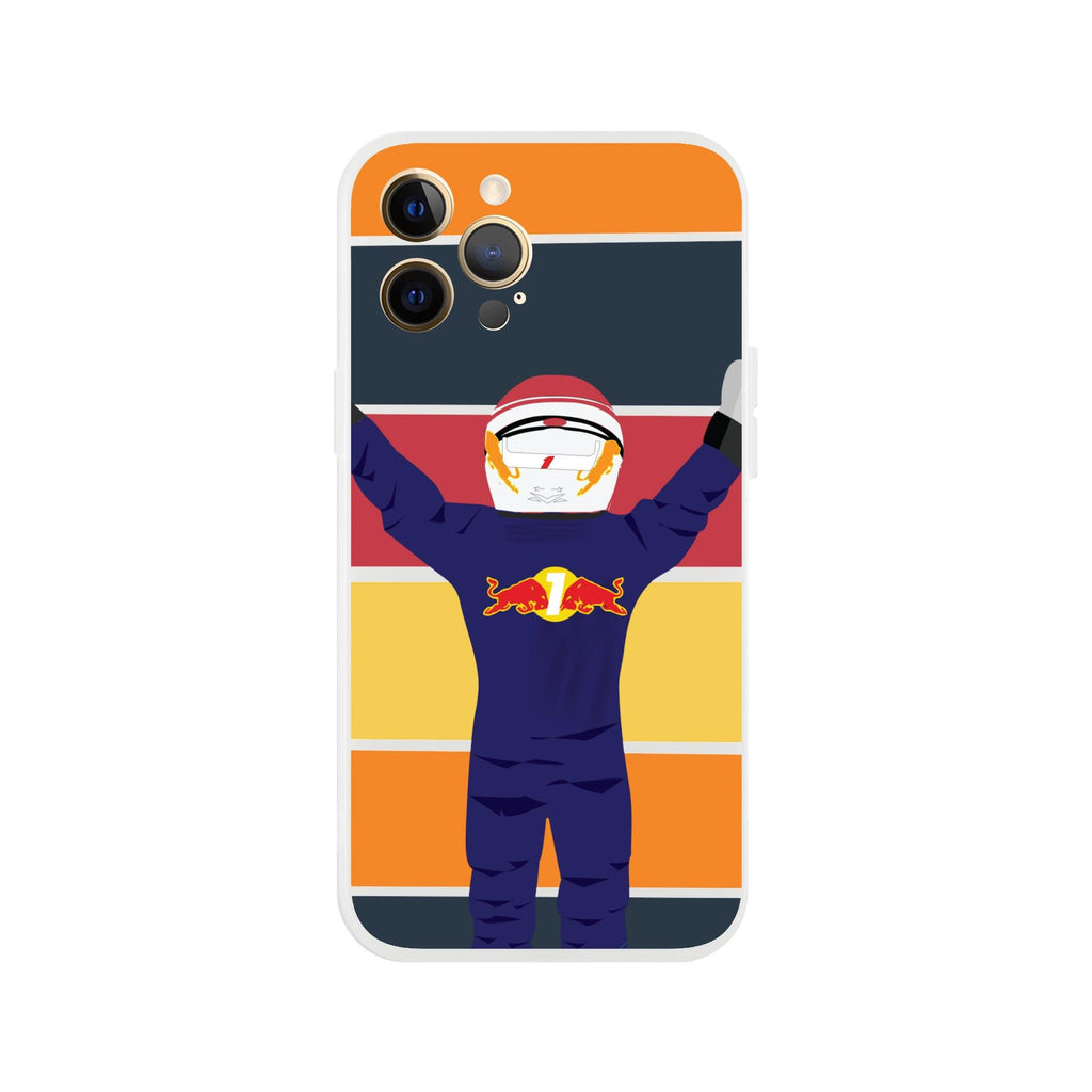 Funda transparente para Iphone F1 - Estilo vintage Max Verstappen y Red Bull Racing Fórmula 1 Regalo