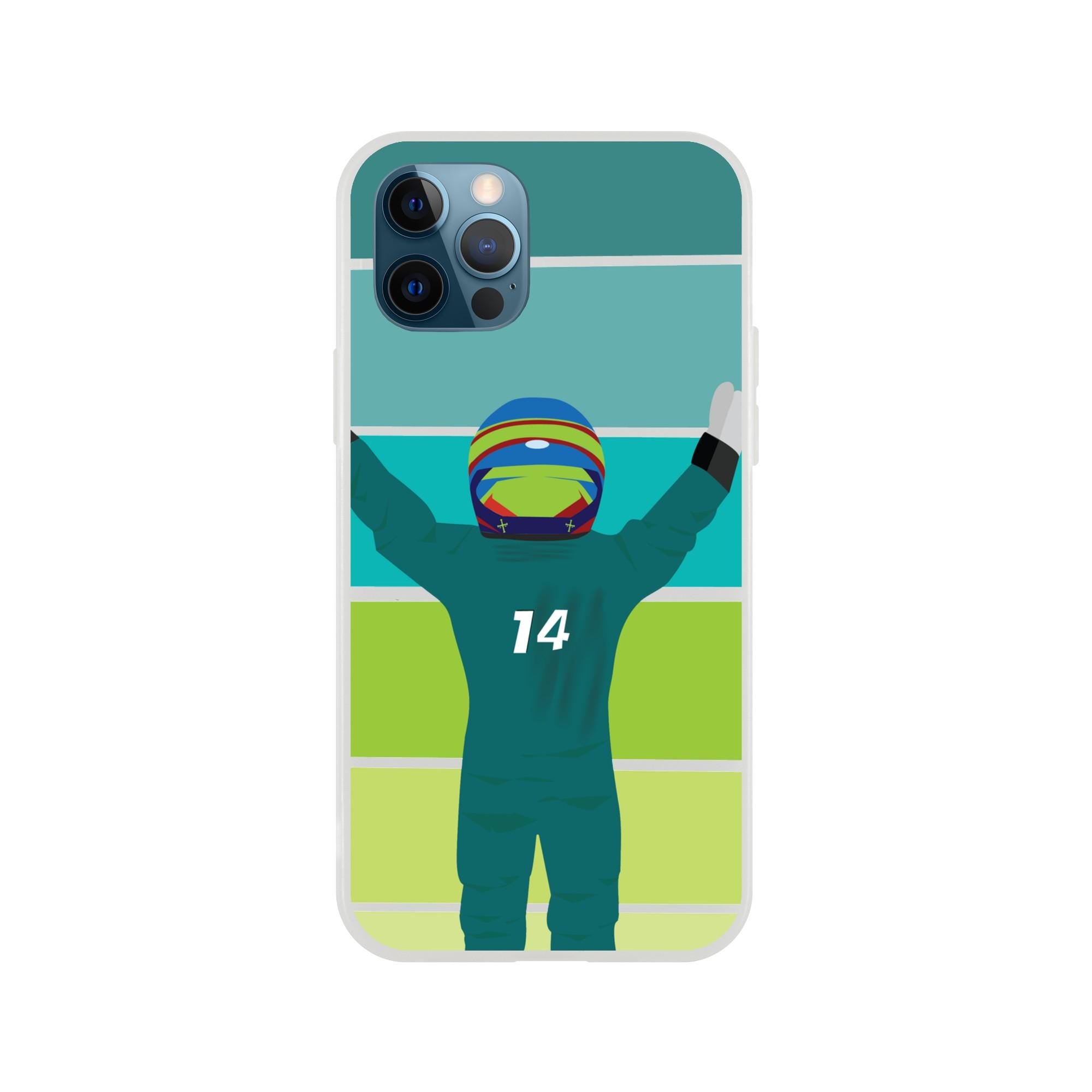 Fernando Alonso Racing Victory Phone Case - Aston Martin Fan Present - F1 Motorsport Gift