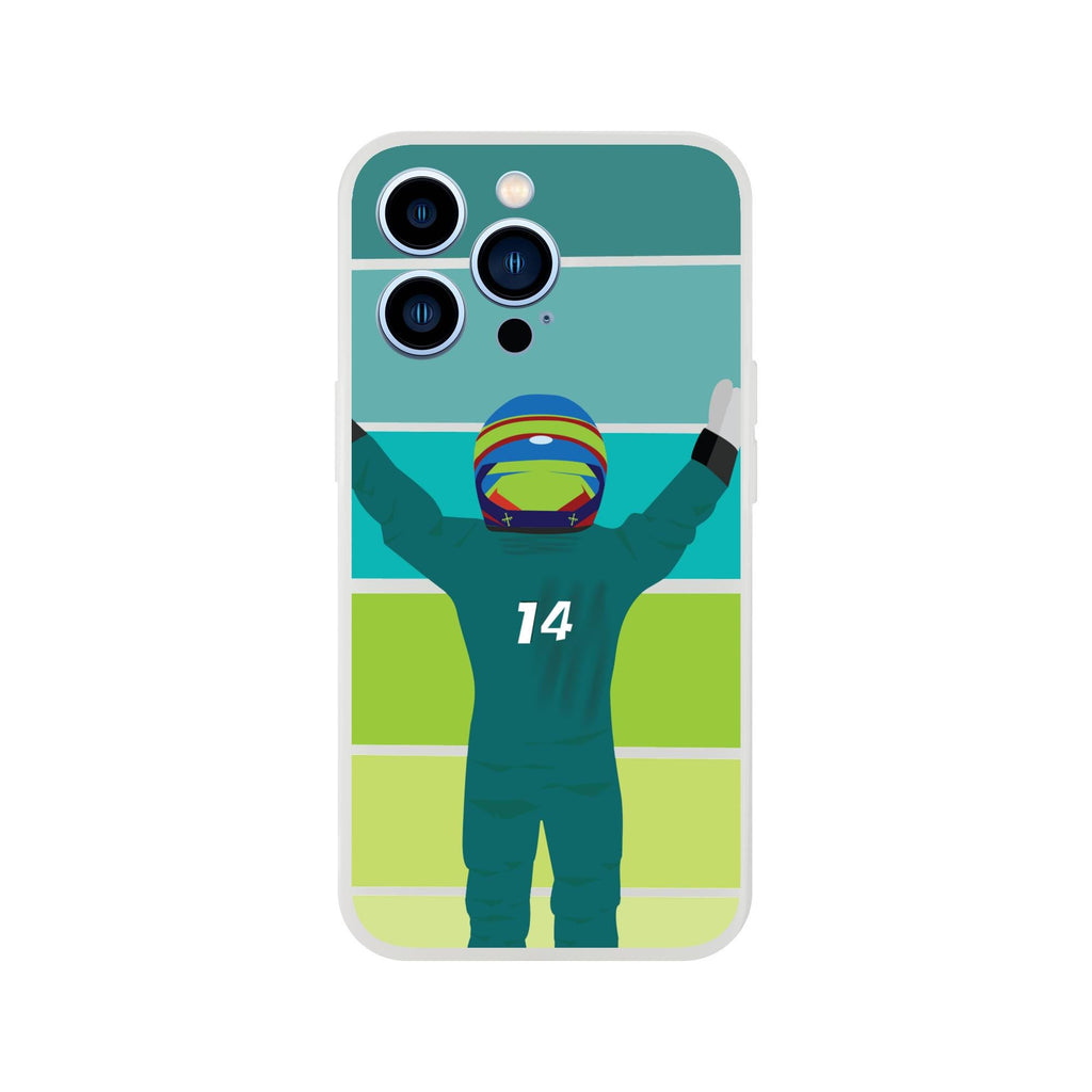 Fernando Alonso Racing Victory Phone Case - Aston Martin Fan Present - F1 Motorsport Gift
