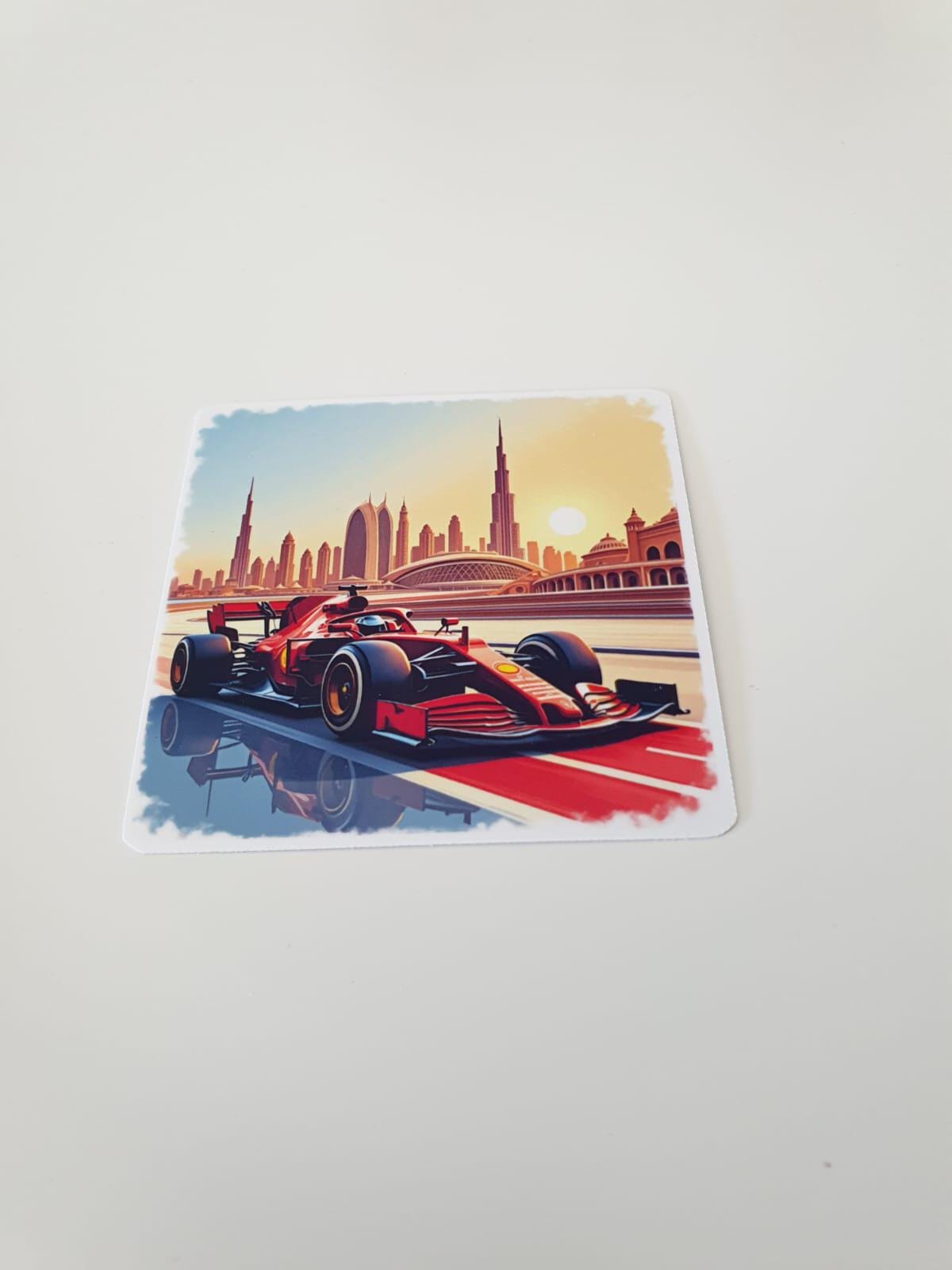 F1 Race Car Sticker: Motorsport Vinyl Decal, Grand Prix Art