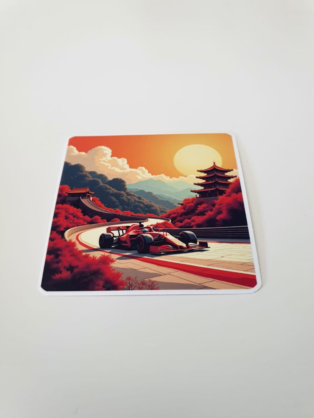 F1 Race Car Sticker: Motorsport Vinyl Decal, Grand Prix Art