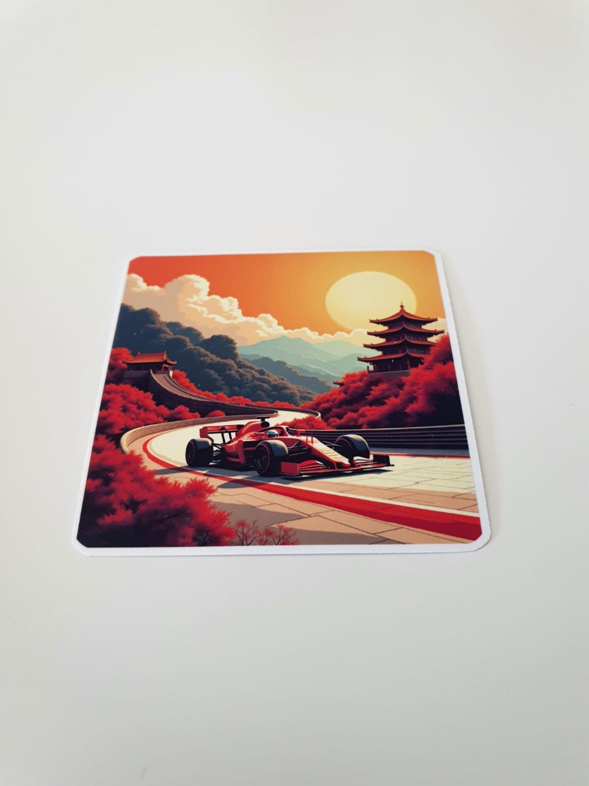 F1 Race Car Sticker: Motorsport Vinyl Decal, Grand Prix Art