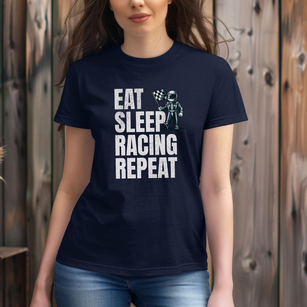 F1 Racing T-Shirt: Eat Sleep Repeat, Motorsport Fan Gift