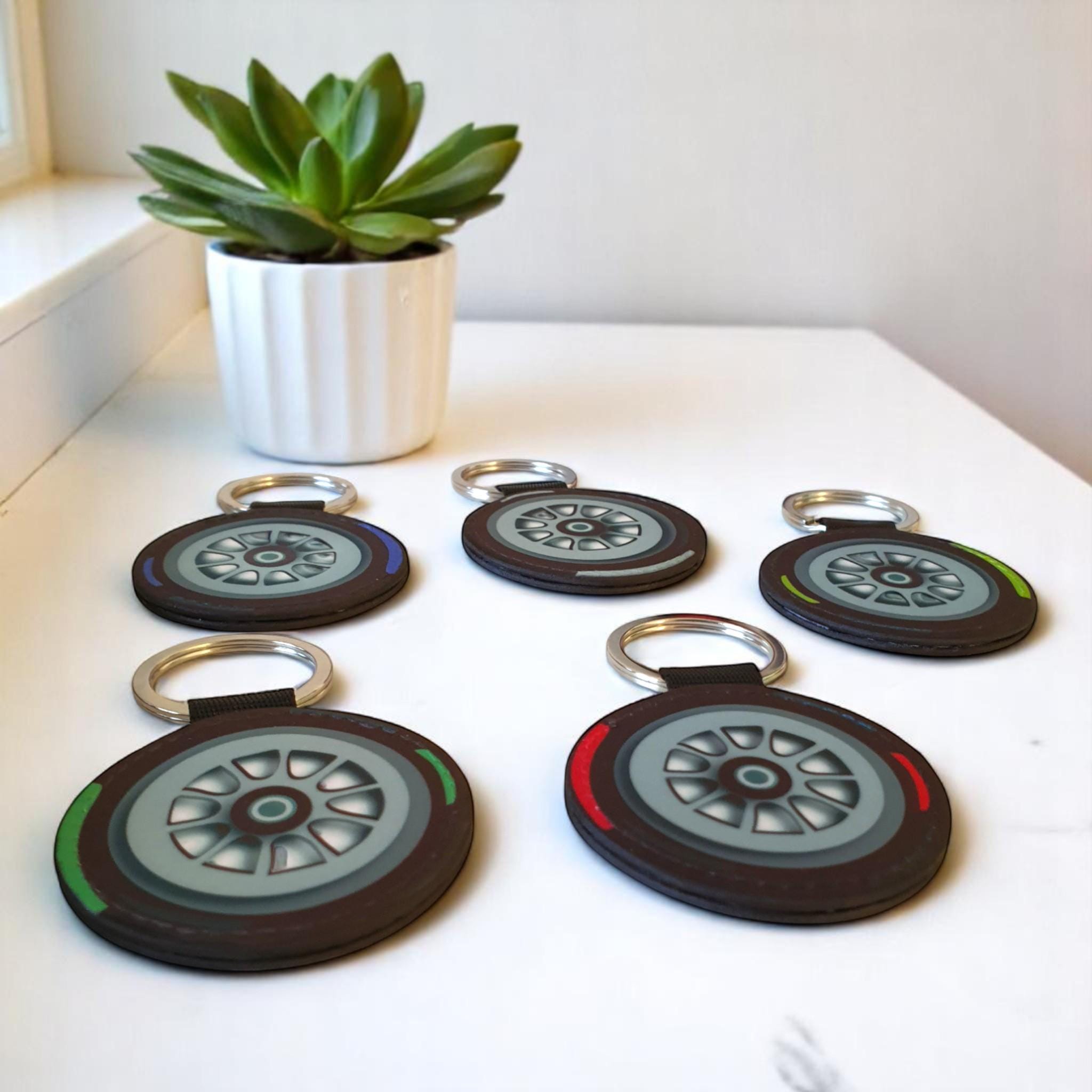 Tyre F1 Keychain: Racing Car Lover Gift