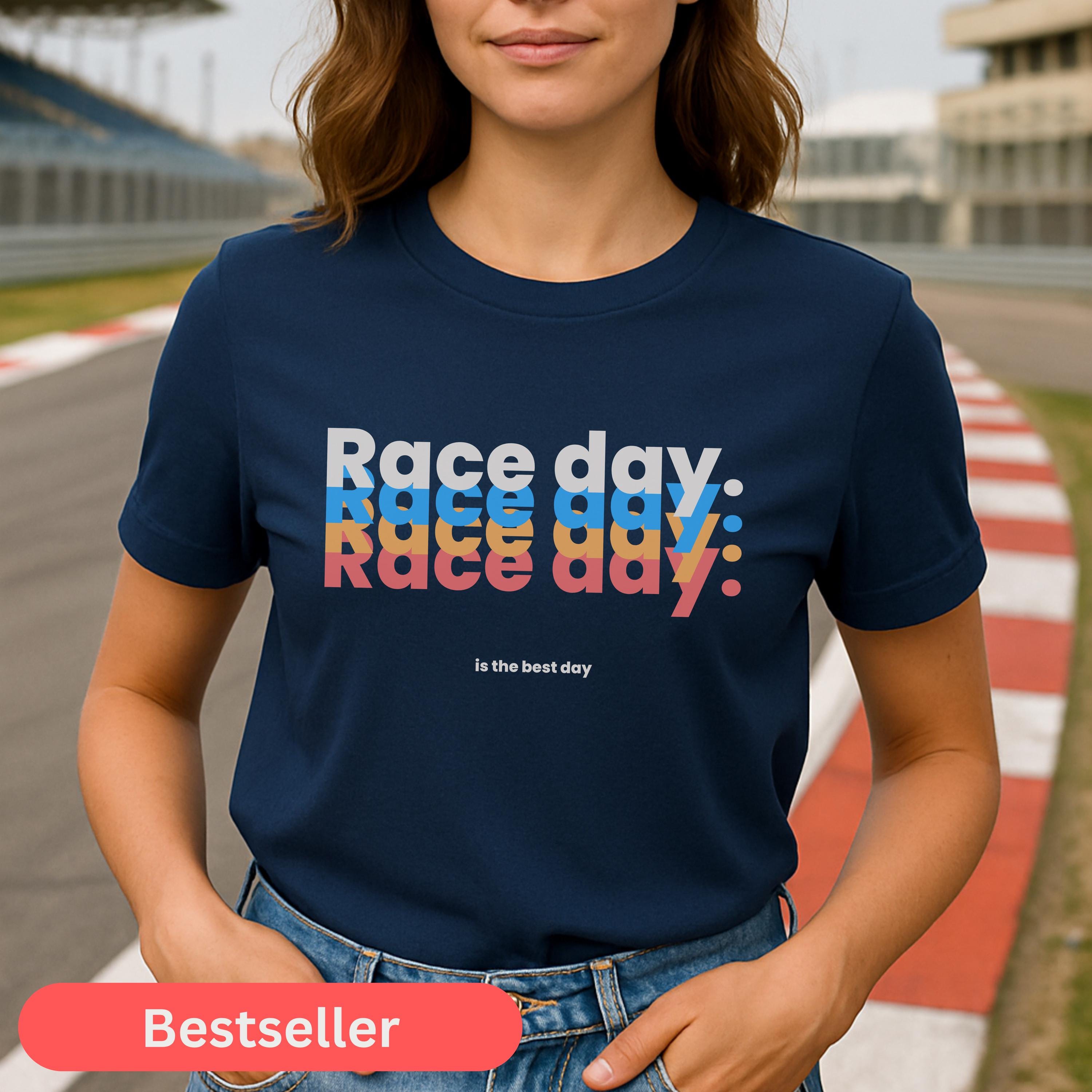 F1 Race Day Graphic T-Shirt: Colorful Motorsport Tee