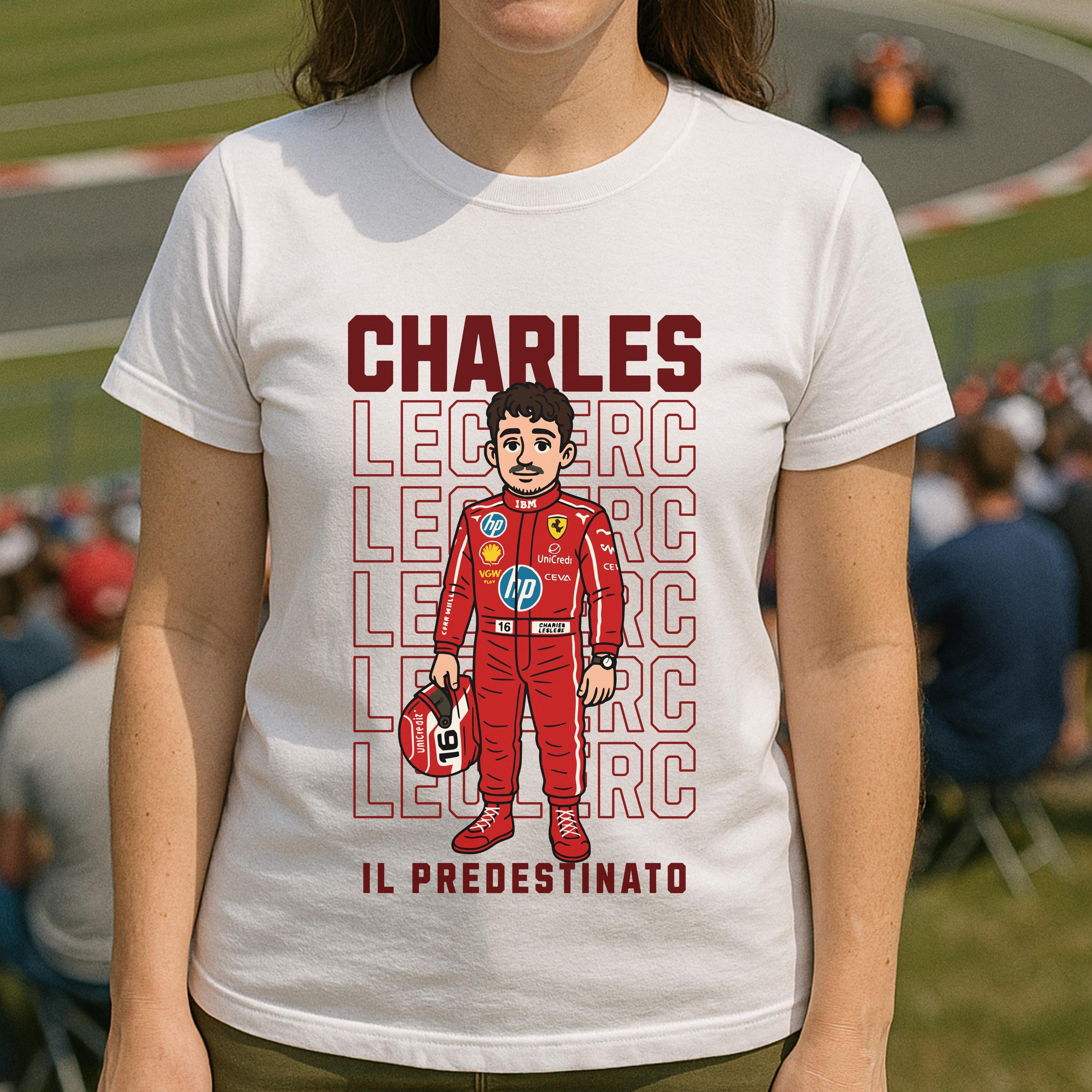 Unisex F1 Leclerc Shirt, Funny Formula 1 T Shirt, Motorsport Fan Top, Charles Leclerc Fan Tee, Jersey Cartoon F1 Gift for Men & Women