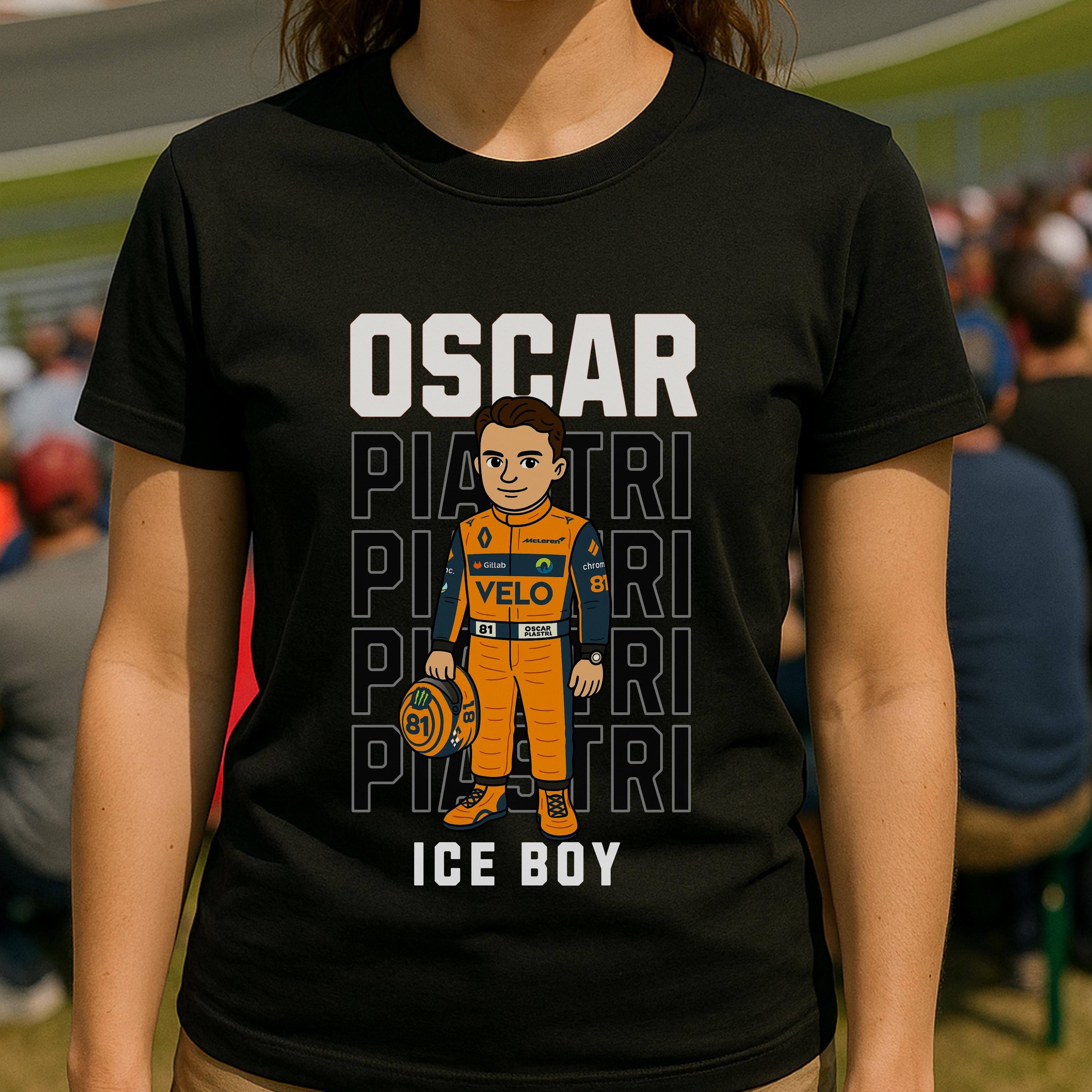 Oscar Piastri Papaya Boy T-Shirt – Funny F1 Shirt for Race Fans – McLaren Inspired Tee – Formula One Fan Gift for Him or Her