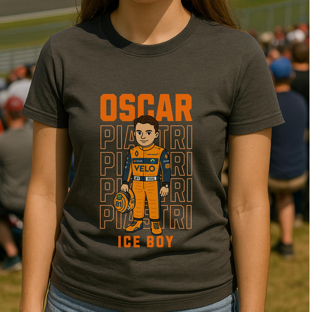 Oscar Piastri Papaya Boy T-Shirt – Funny F1 Shirt for Race Fans – McLaren Inspired Tee – Formula One Fan Gift for Him or Her