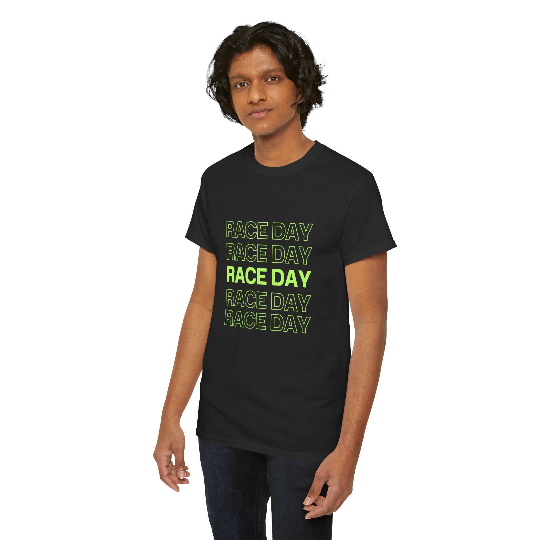 Race Day T-Shirt: Neon Motorsport Tee for F1 Fans