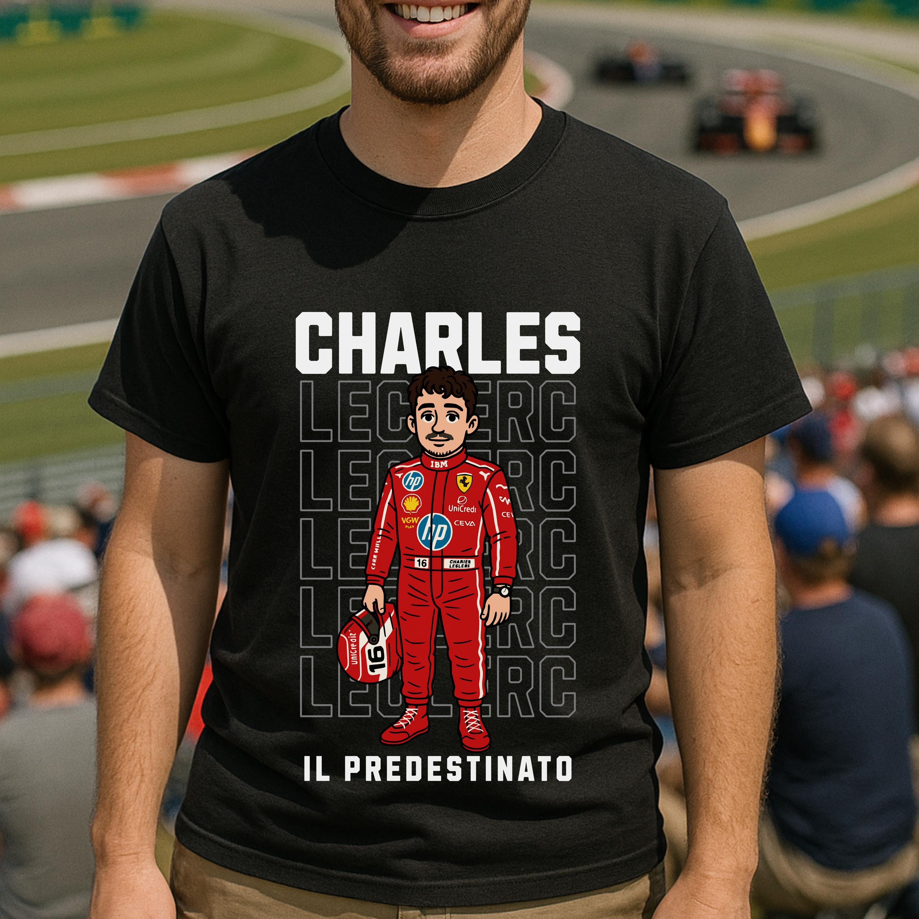 Unisex F1 Leclerc Shirt, Funny Formula 1 T Shirt, Motorsport Fan Top, Charles Leclerc Fan Tee, Jersey Cartoon F1 Gift for Men & Women