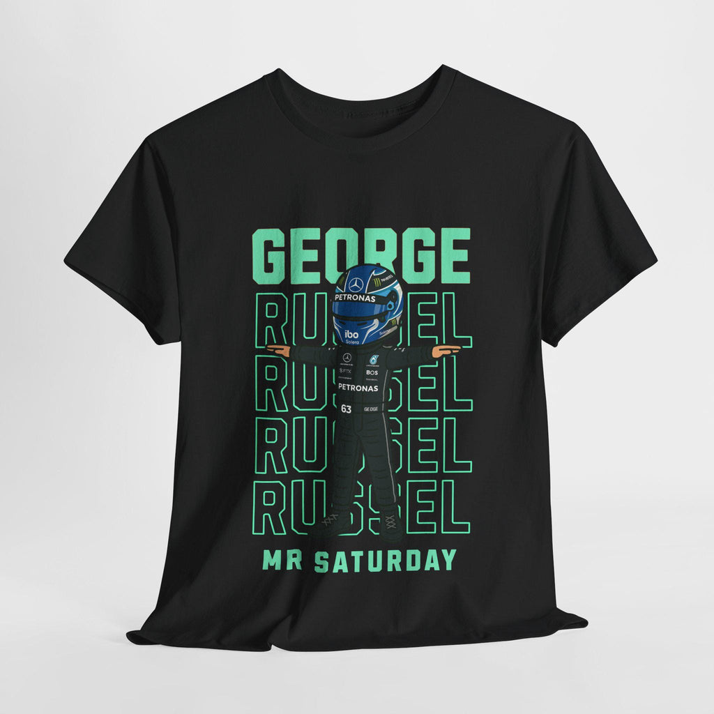 George Russell Mr Saturday T-Shirt | Cartoon F1 Tee | Formula 1 Gift for Racing Fans | Mercedes Driver Funny Shirt | Motorsport Merch