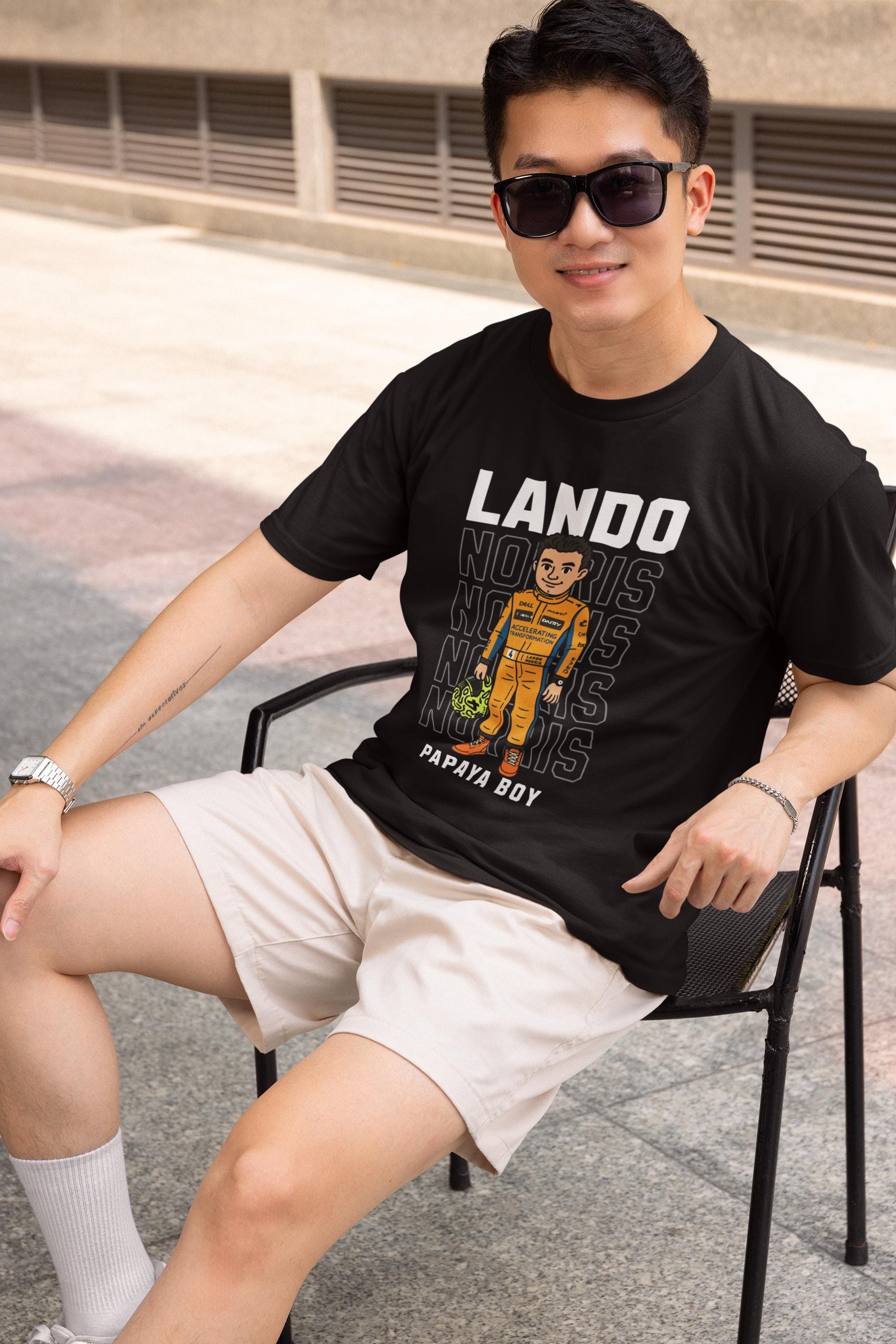 Lando Norris Papaya Boy T-Shirt: Funny F1 Racing Tee