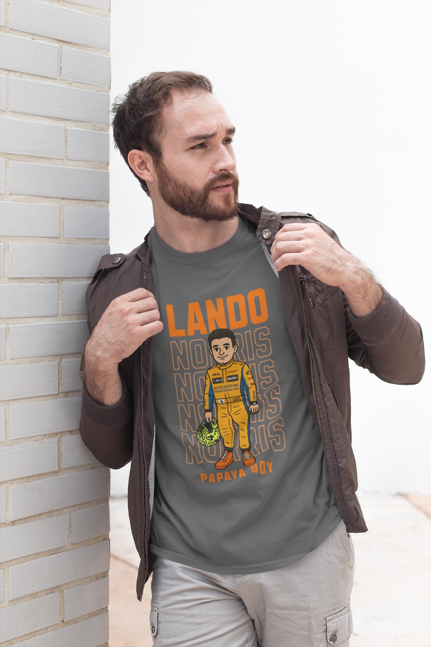 Lando Norris Papaya Boy T-Shirt: Funny F1 Racing Tee