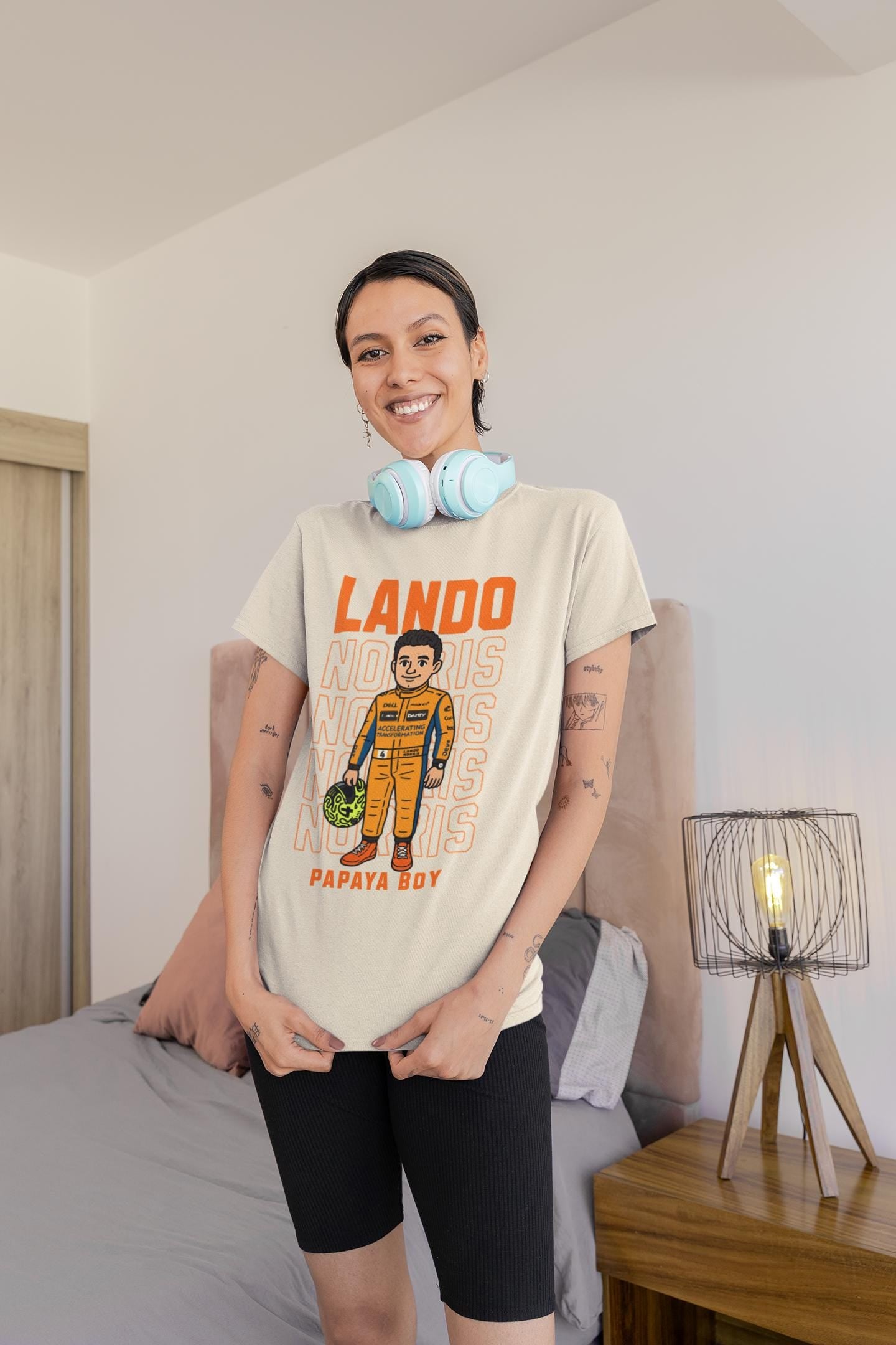 Lando Norris Papaya Boy T-Shirt: Funny F1 Racing Tee