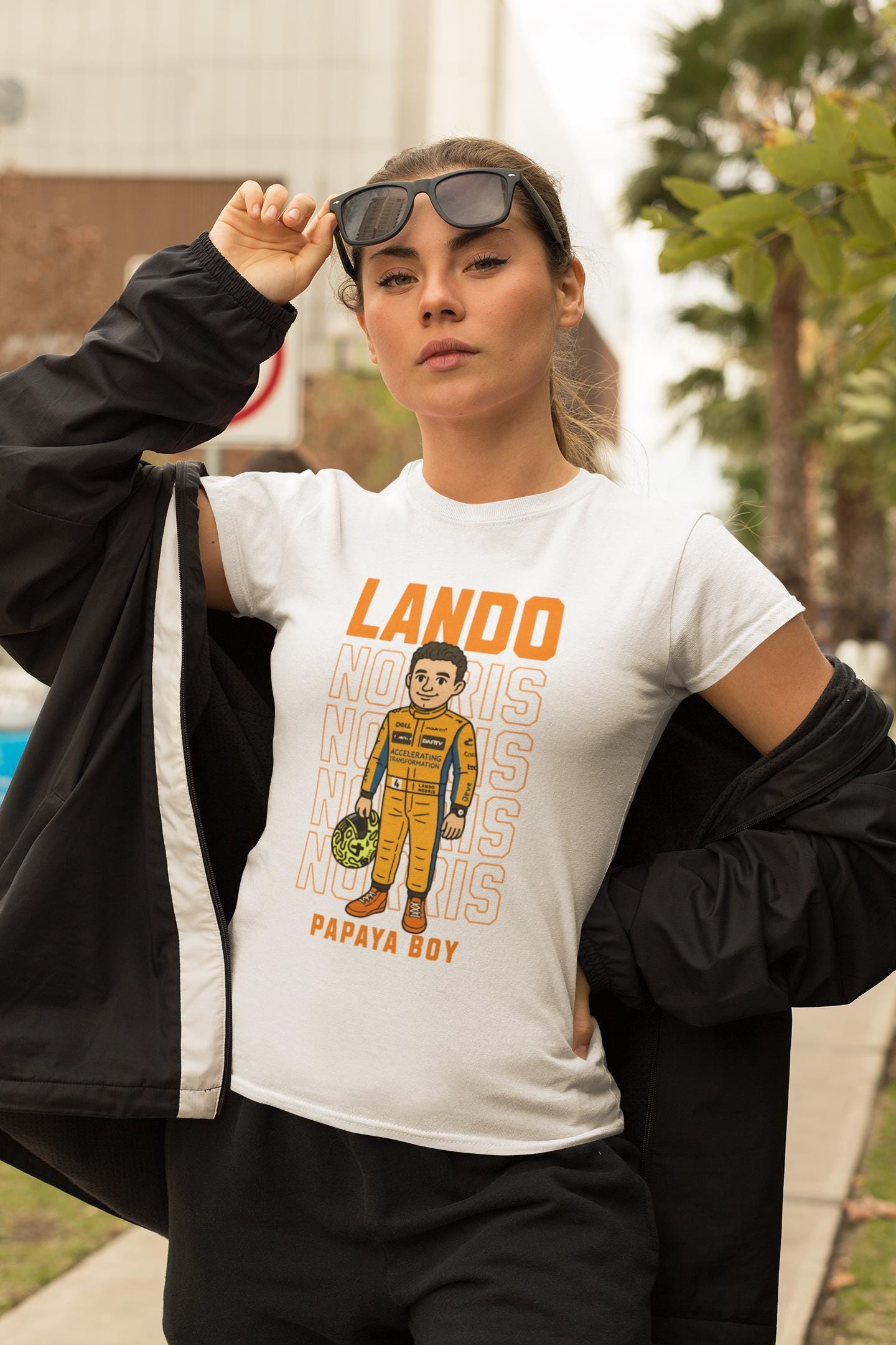 Lando Norris Papaya Boy T-Shirt: Funny F1 Racing Tee