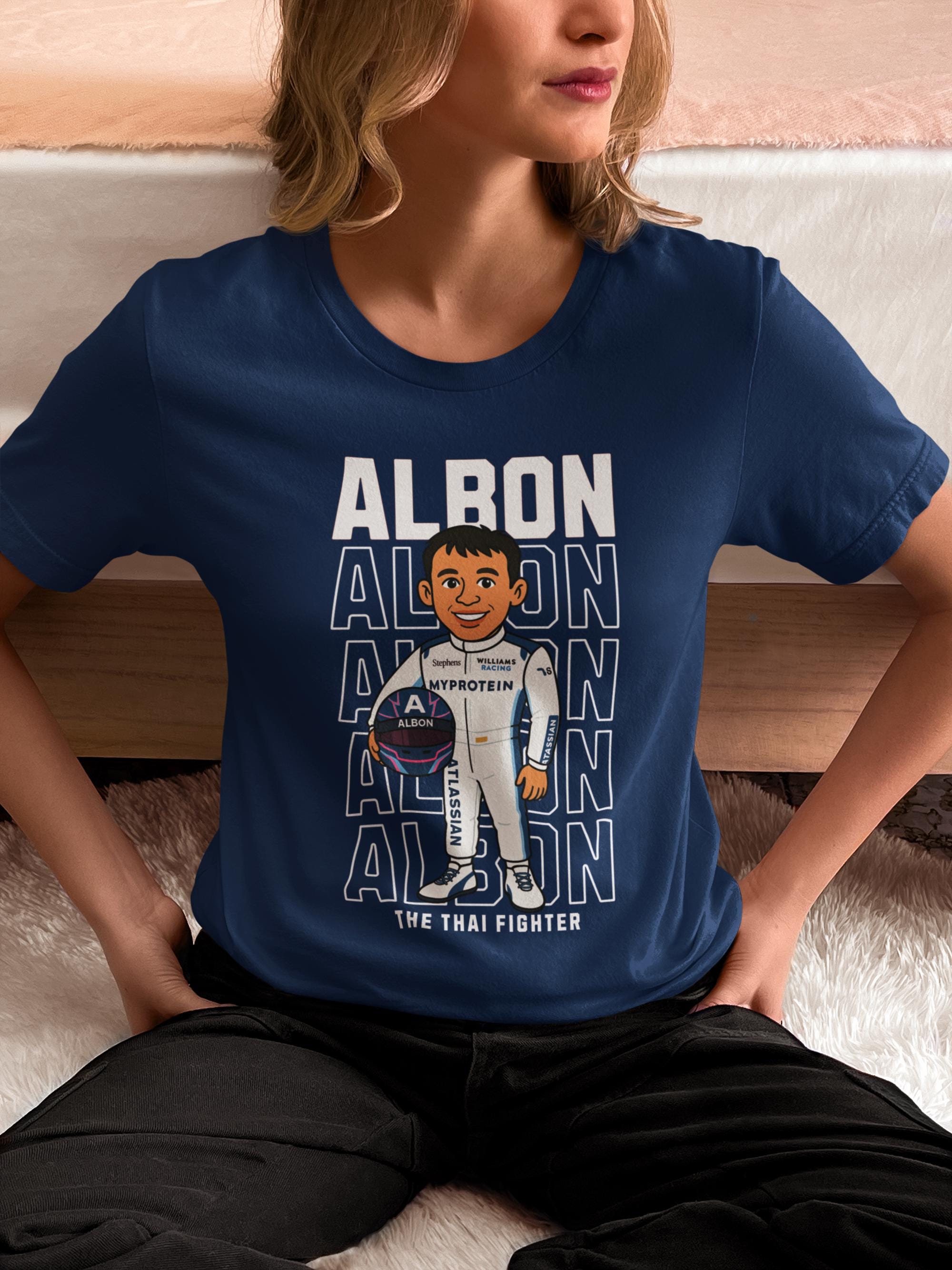 Alex Albon F1 T-Shirt –The Thai Fighter Unisex Cartoon Tee | Formula 1 100% Cotton Shirt S-XXL