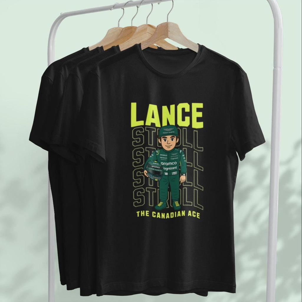 Lance Stroll F1 T-Shirt: Aston Martin Racing Graphic Tee