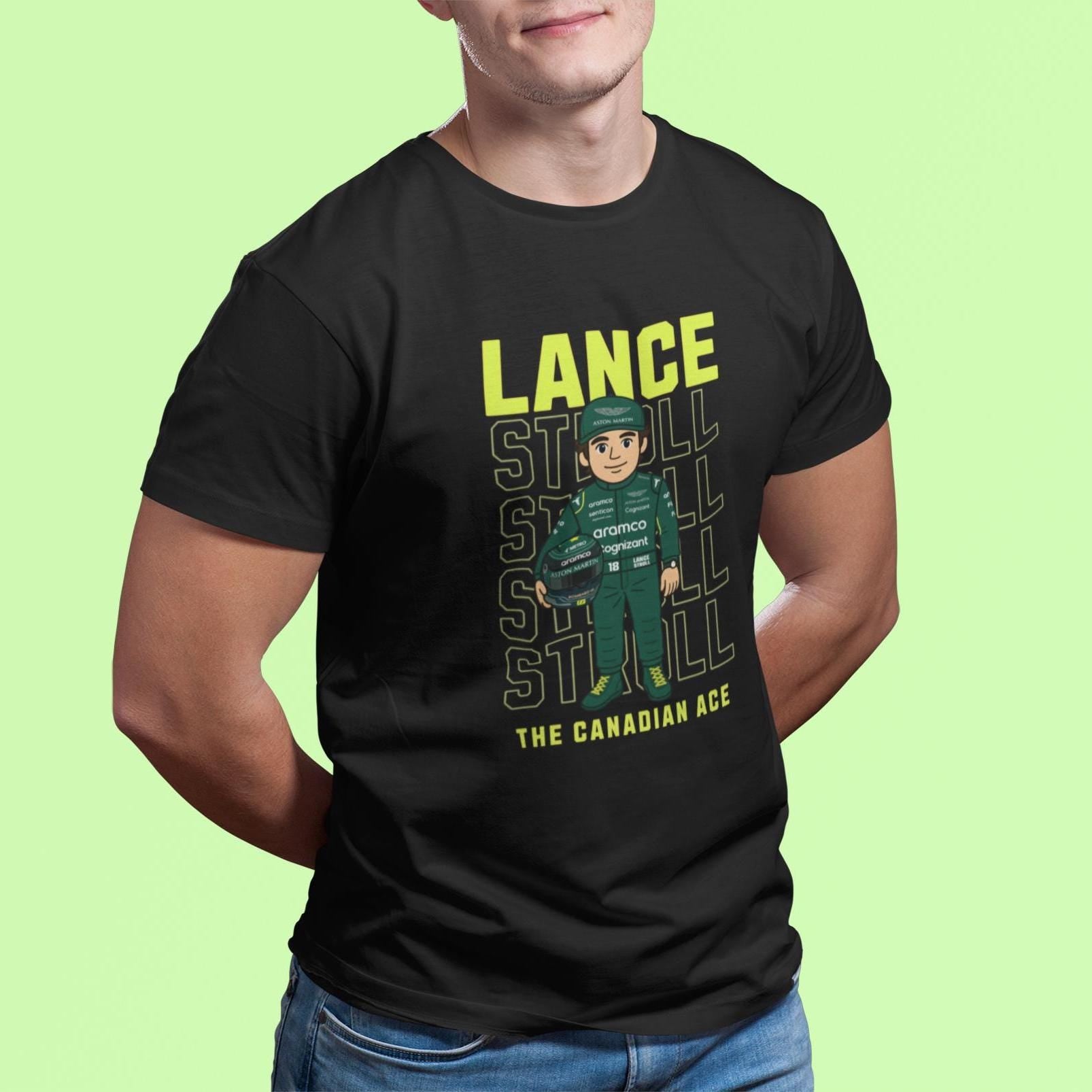 Lance Stroll F1 T-Shirt: Aston Martin Racing Graphic Tee