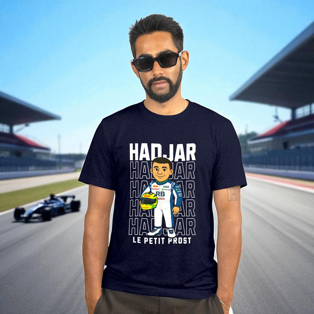 Isaack Hadjar F1 T-Shirt – Le Petit Prost Unisex Cartoon Tee | Formula 1 100% Cotton Shirt S–XXL | Motorsport Fan Apparel