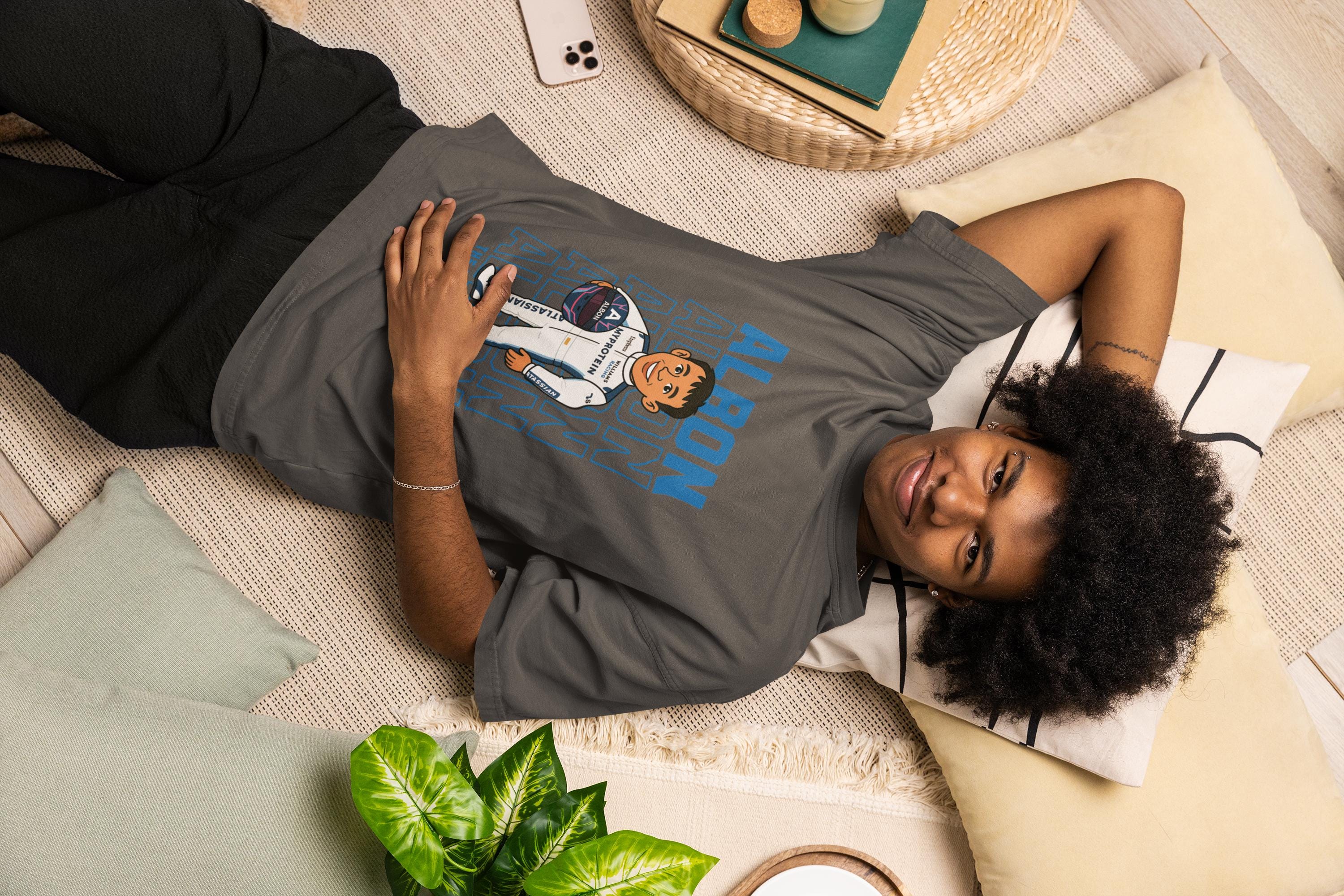 Alex Albon F1 T-Shirt –The Thai Fighter Unisex Cartoon Tee | Formula 1 100% Cotton Shirt S-XXL