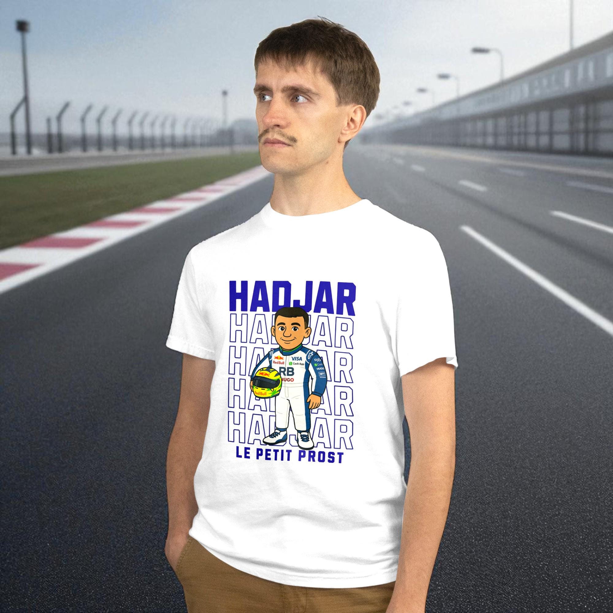Isaack Hadjar F1 T-Shirt – Le Petit Prost Unisex Cartoon Tee | Formula 1 100% Cotton Shirt S–XXL | Motorsport Fan Apparel