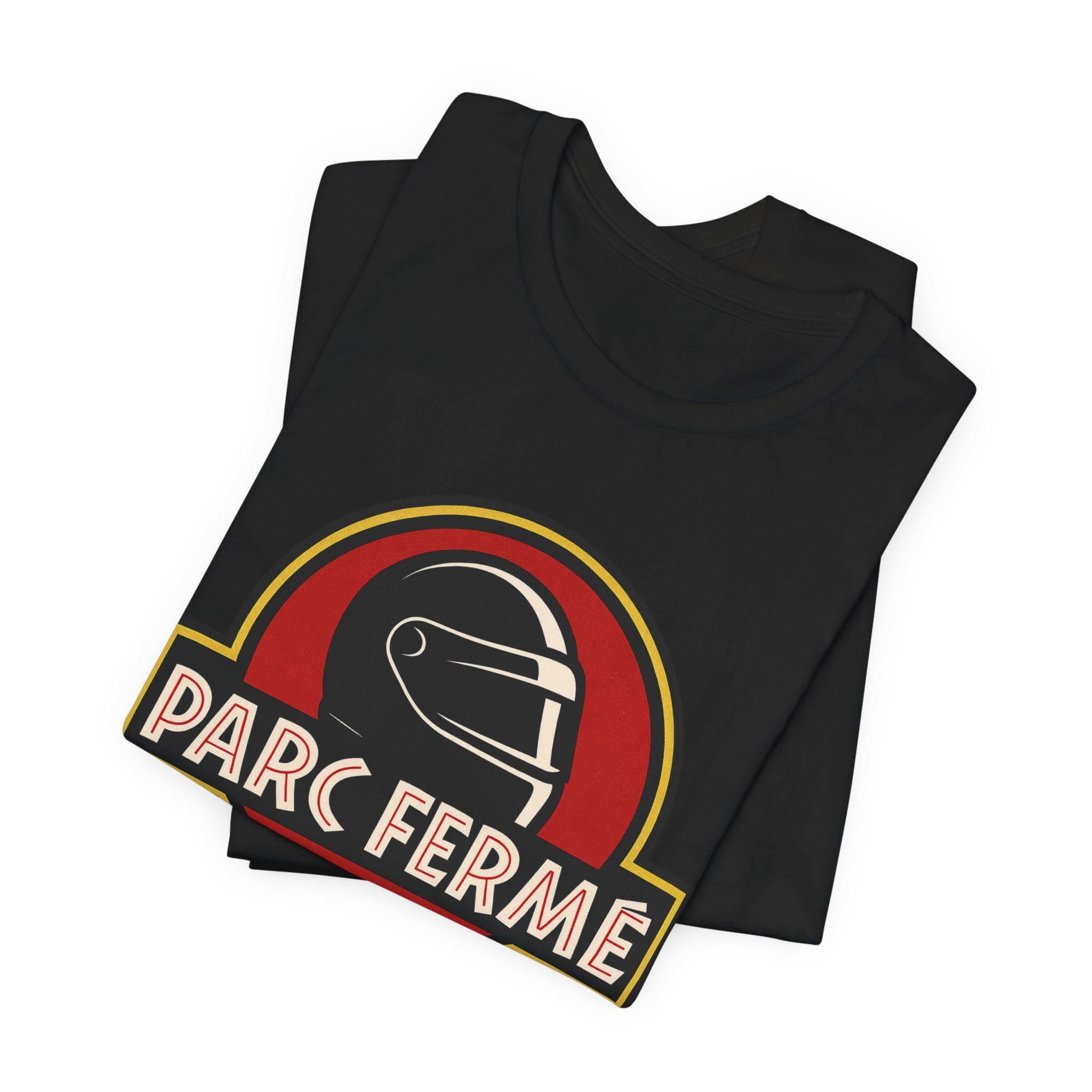 Parc Fermé Jurassic Park F1 T-Shirt | Funny Formula 1 Tee for Racing Fans | Motorsport Parody Shirt | Unisex Racing Gift for F1 Lovers