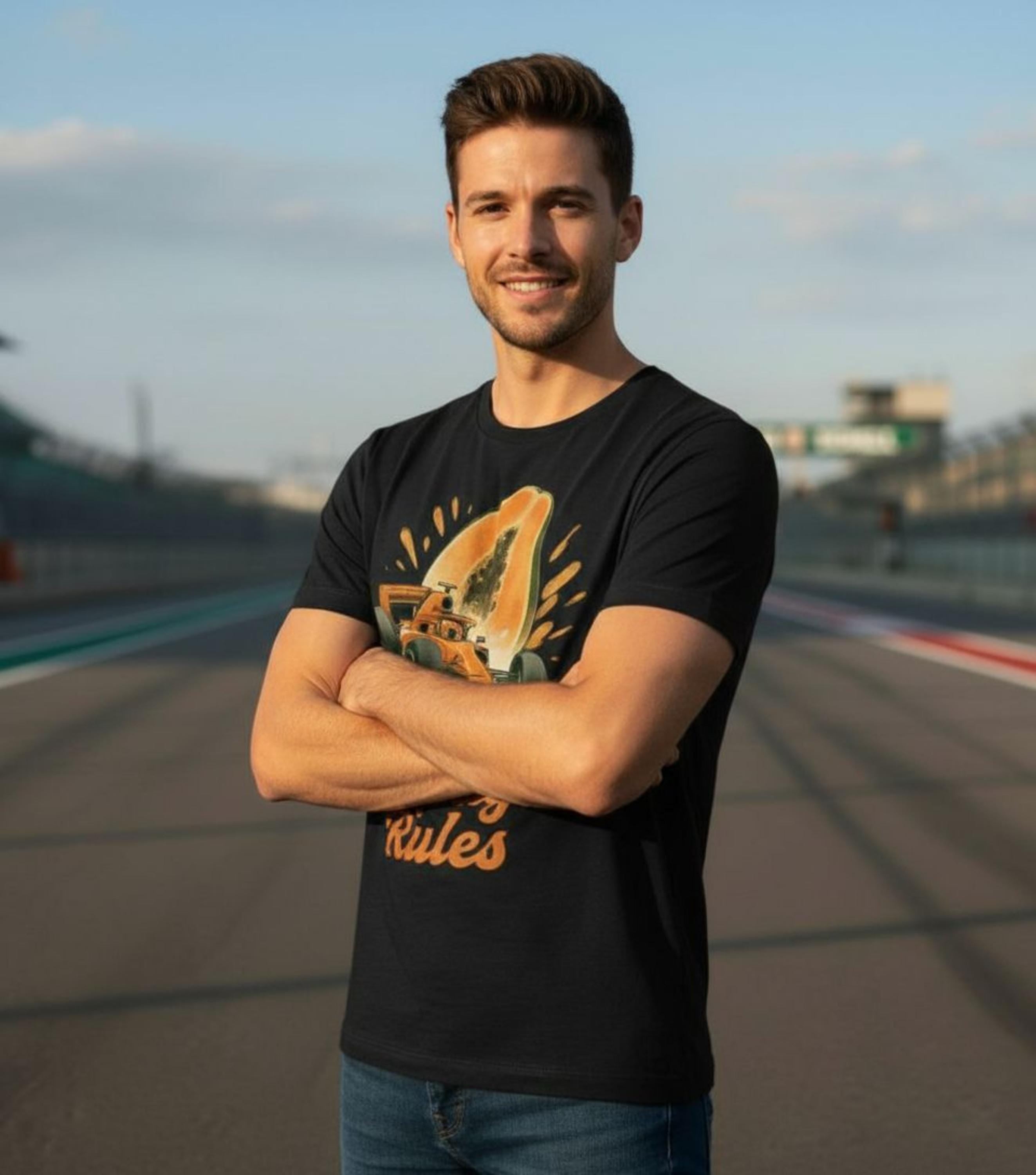Papaya Rules F1 Inspired Graphic Tee | Retro Racing Unisex Shirt | Funny Papaya Car Fan Gift | Motorsport Streetwear Top