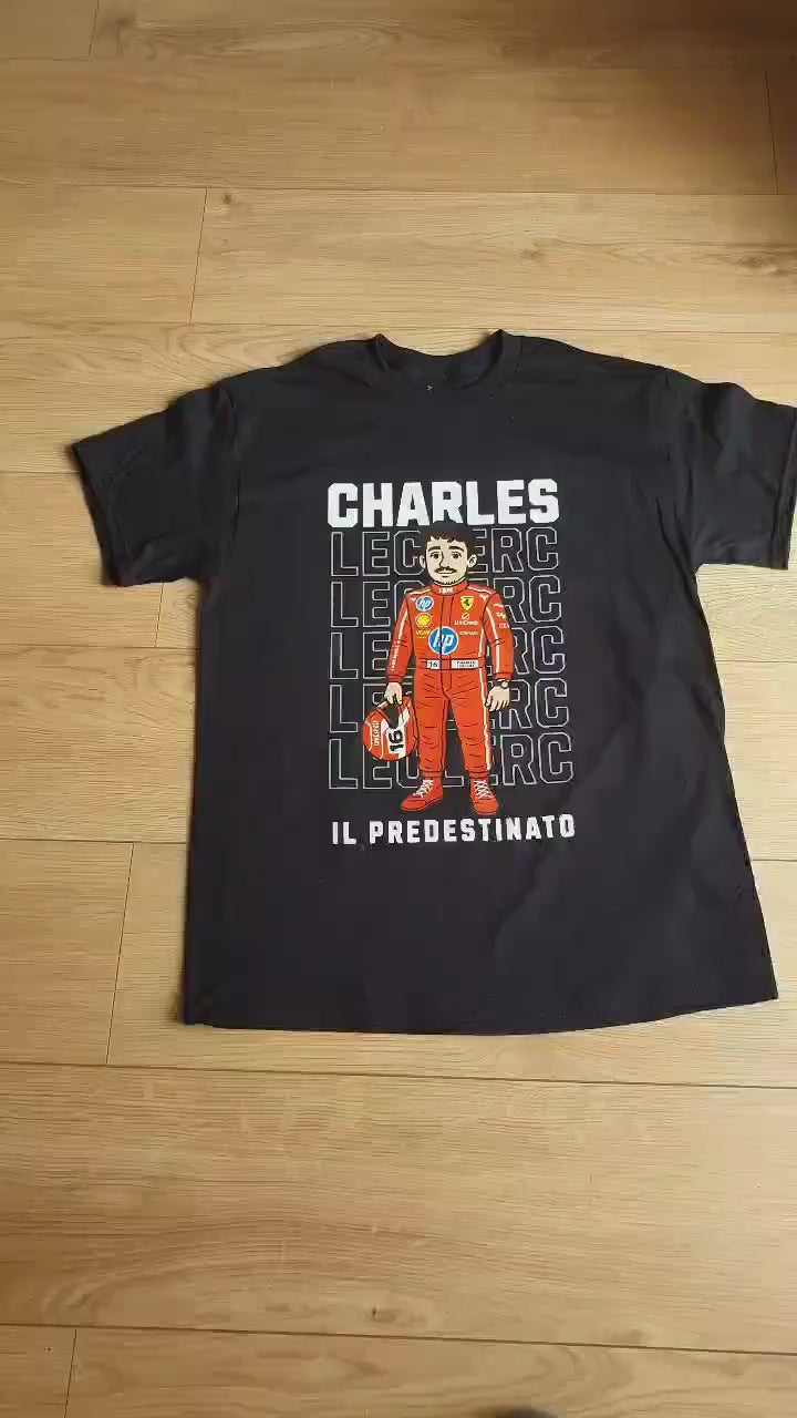 Unisex F1 Leclerc Shirt, Funny Formula 1 T Shirt, Motorsport Fan Top, Charles Leclerc Fan Tee, Jersey Cartoon  F1 Gift for Men & Women