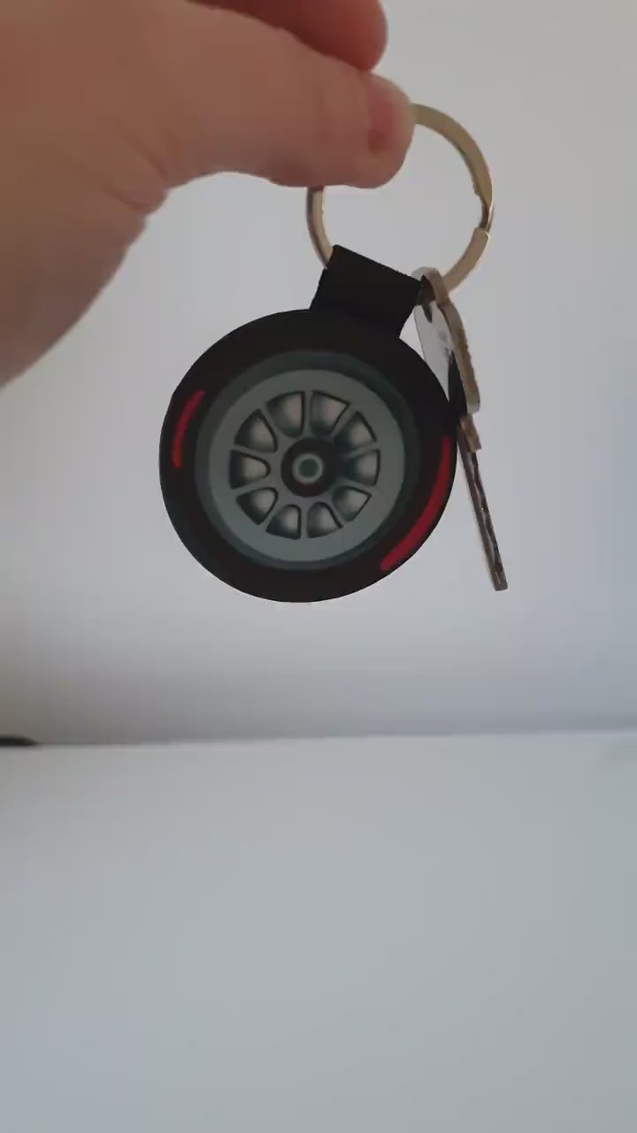 Tyre F1 Keychain: Racing Car Lover Gift